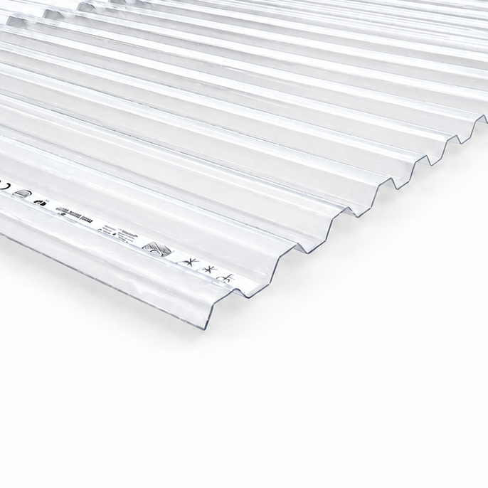 Plasttak GOP Suntuf klar- 0,8mm Trapetsprofil