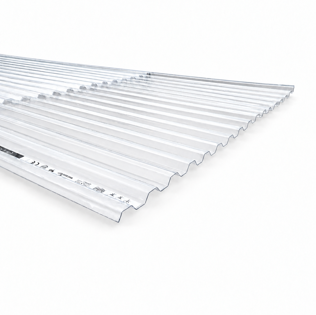Plasttak GOP Suntuf klar- 0,8mm Trapetsprofil