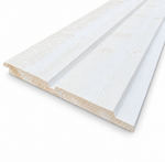 Ytterpanel Dubbelfas 22x145mm 4,50m – Vit Grundmålad