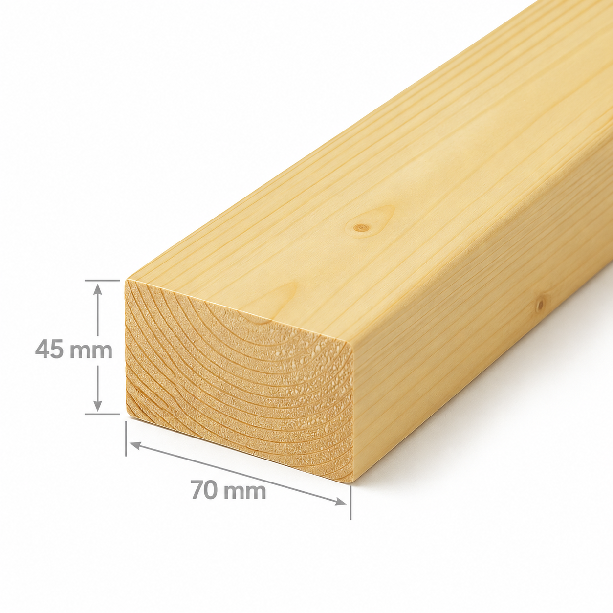 Regel 45x70mm – Obehandlad Gran (C14)