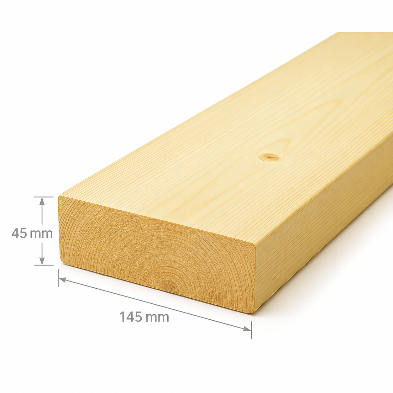 Regel 45x145mm – Obehandlad Gran (C24)