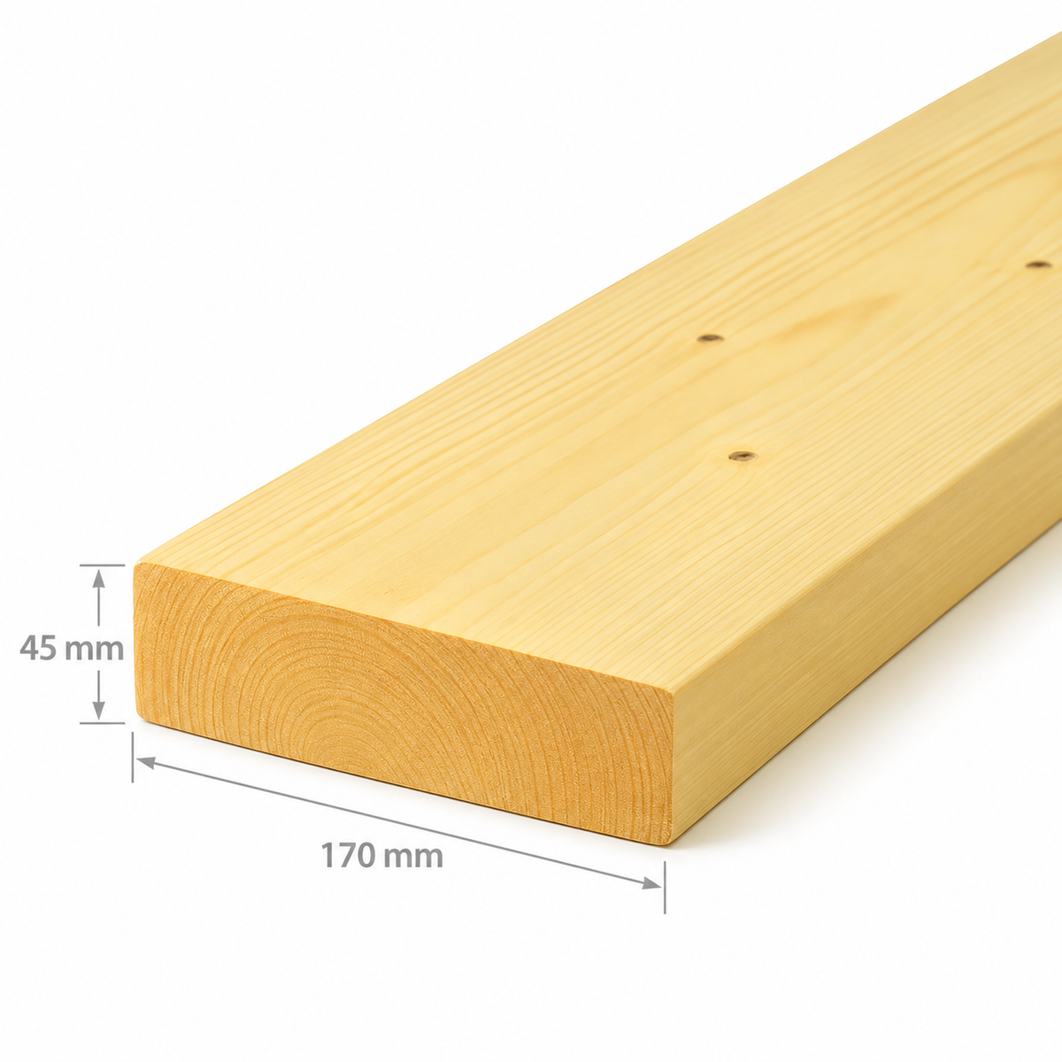 Regel 45x170mm – Obehandlad Gran (C24)