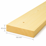 Regel 45x195mm – Obehandlad Gran (C24)