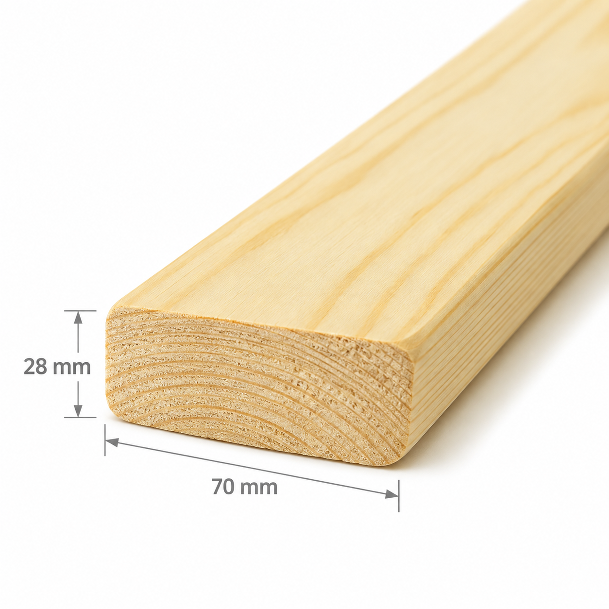 Glespanel 28x70mm – Obehandlad Gran