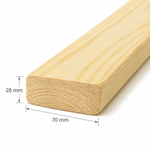 Glespanel 28x70mm – Obehandlad Gran
