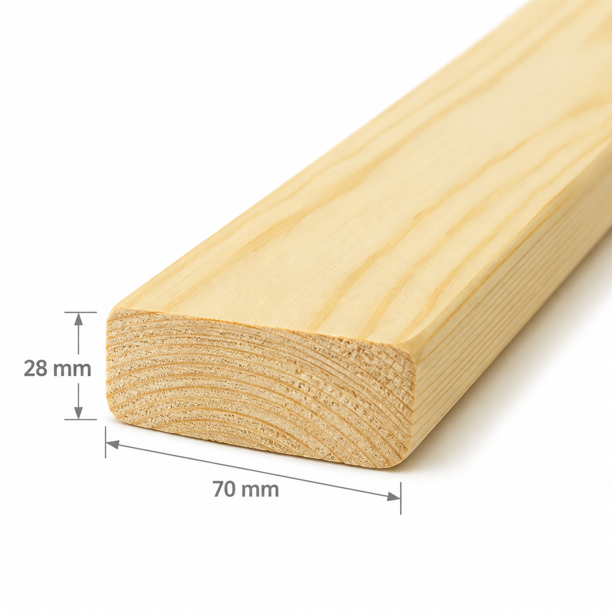 Glespanel 28x70mm – Obehandlad Gran