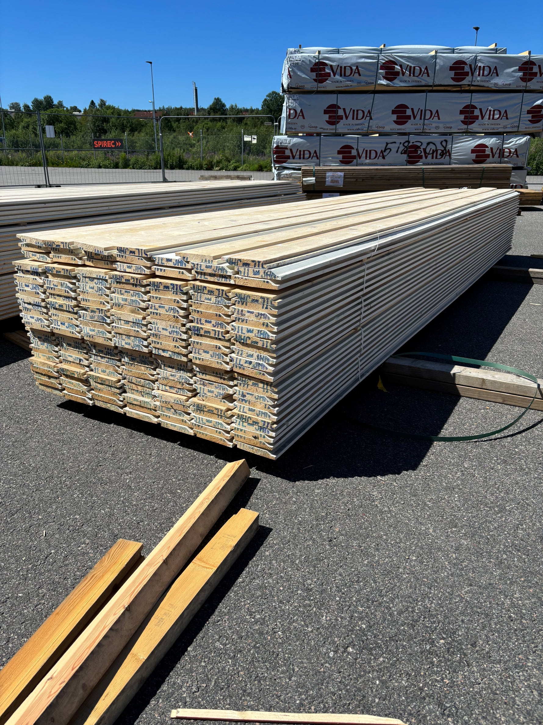 Paket Ytterpanel Enkelfas 22x145mm, 160st 4.50m Grundmålad