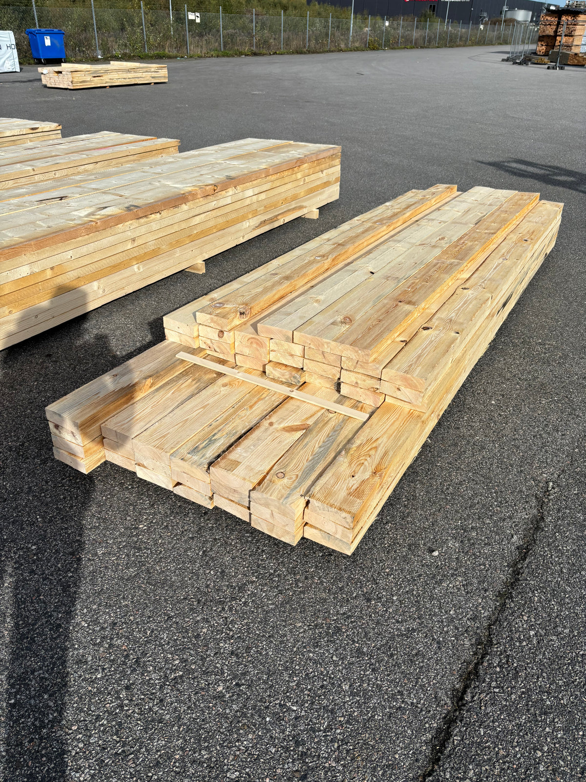 Paket Ohyvlade Reglar 47x150mm (3,00–3,60m) 46st (Fukt)