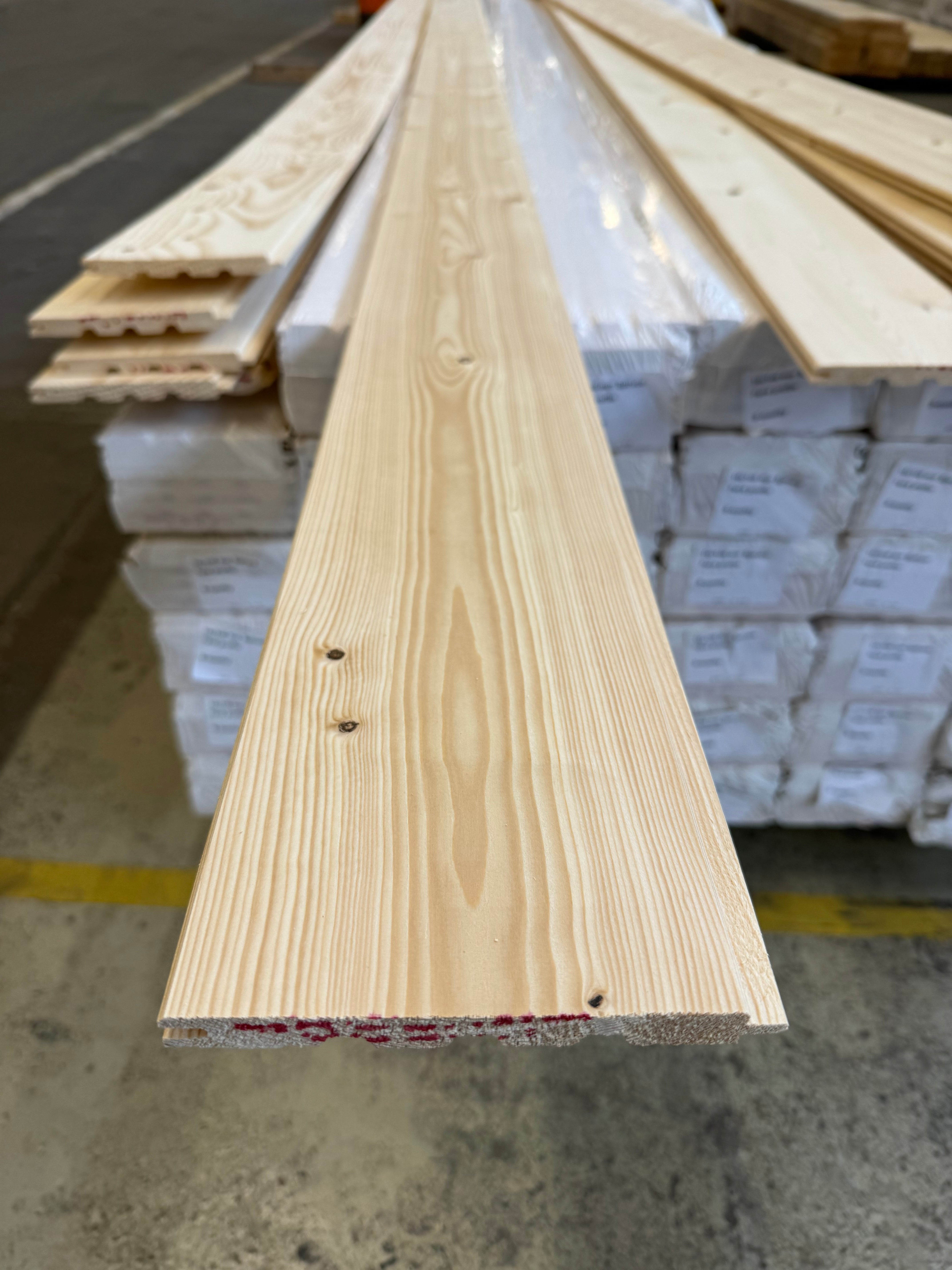 Innerpanel Fasspont 13,5x145mm – B-sortering (Gran, Obehandlad)