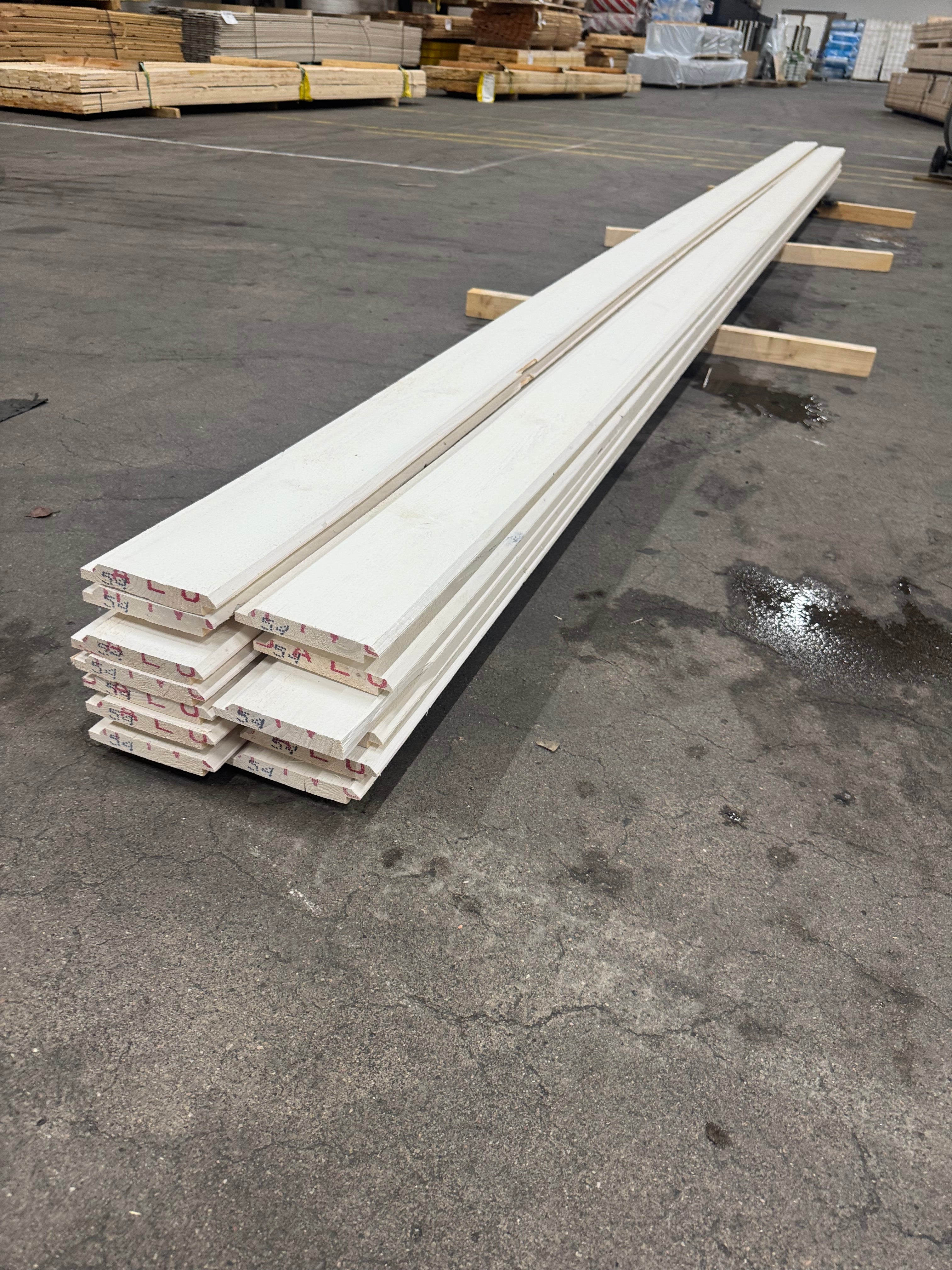 Paket Ytterpanel Dubbelfas 22x145mm – 13 st (5,40 m, Vit Alkydoljefärg)