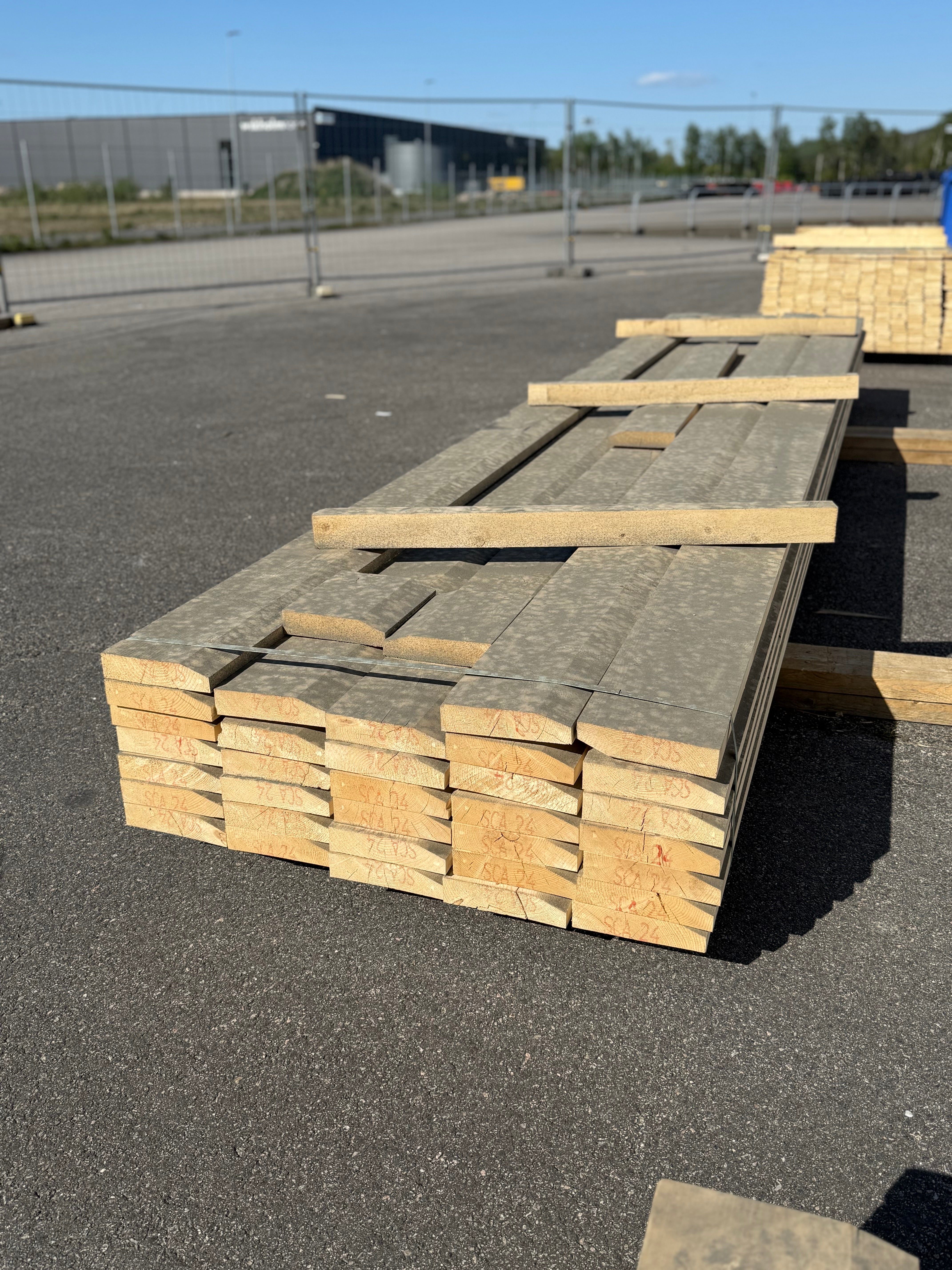 Paket Snedhyvlad Regel 45x195mm  4.80m 33st
