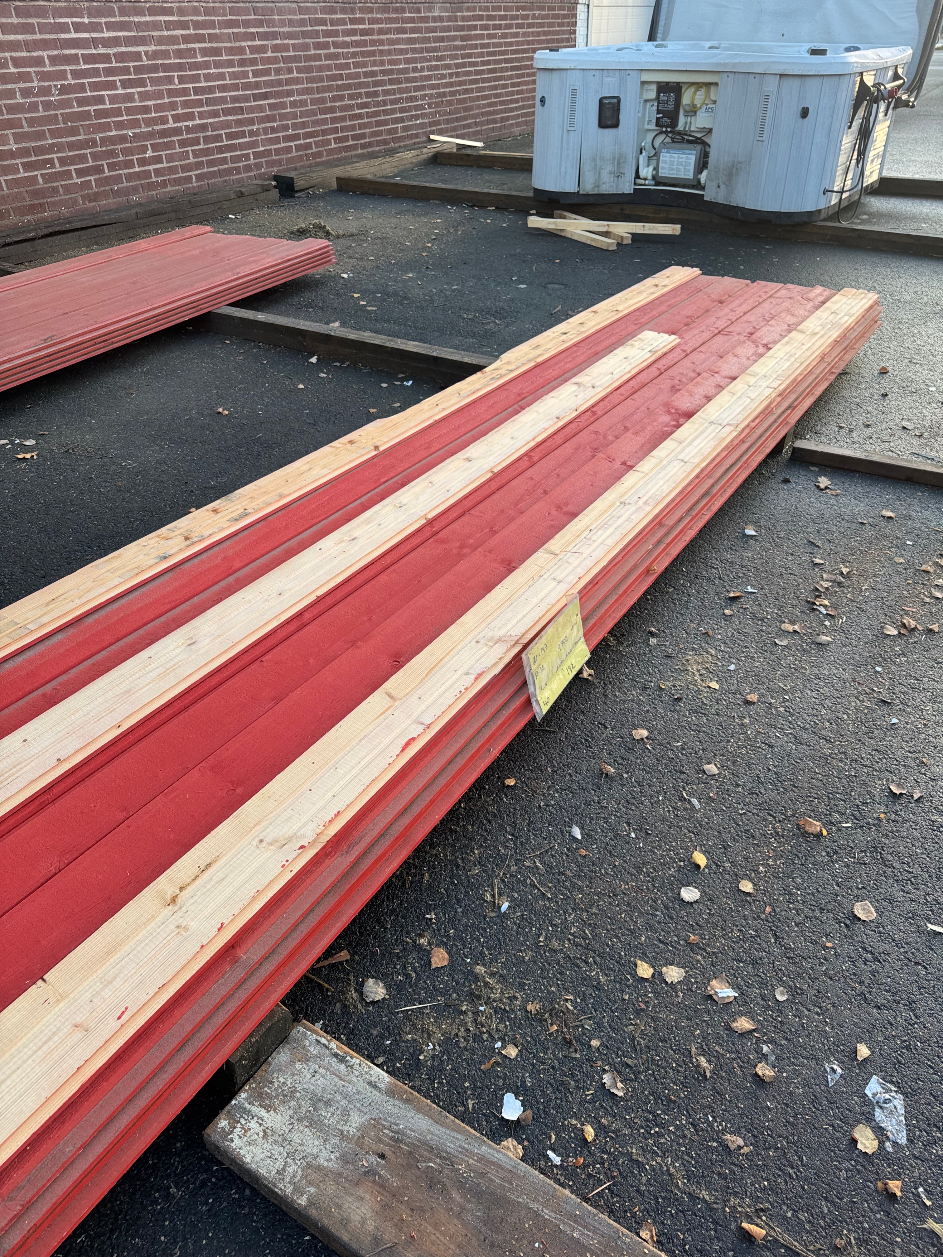 Paket Ytterpanel Falsad Enkelfas 21x147 mm – 38 st Röd