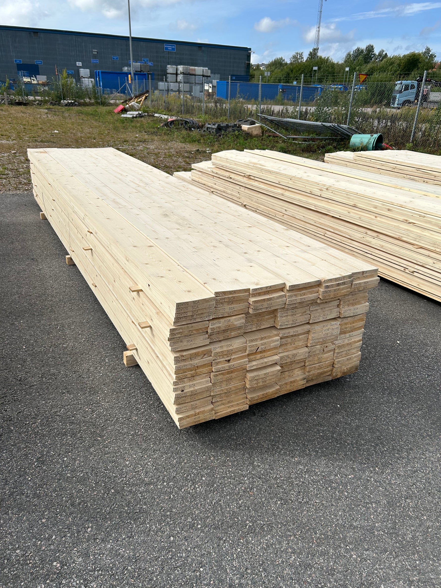 Parti Finsågade Brädor 22x170 mm – 4,80 m Obehandlade
