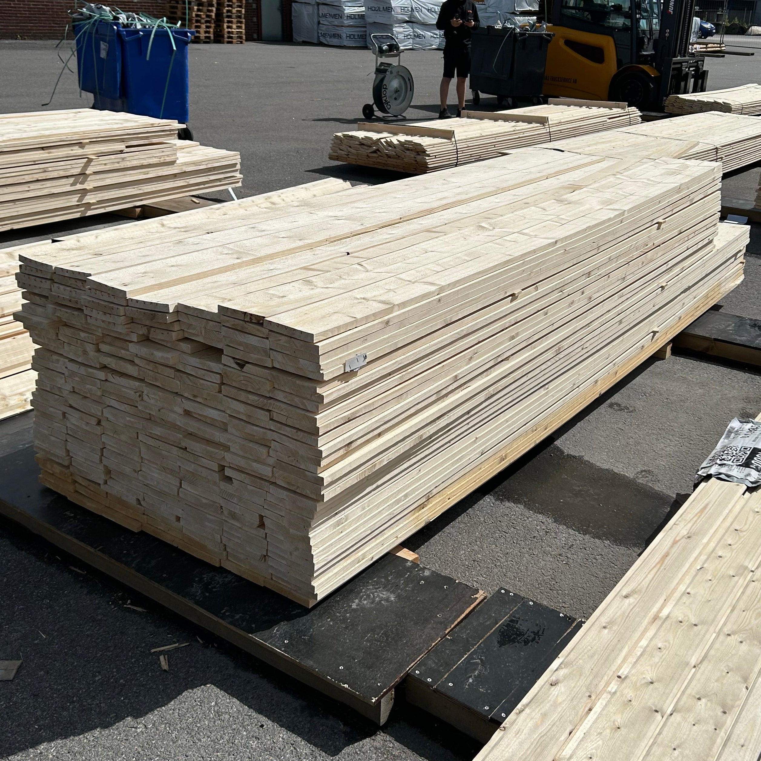 Paket Finsågade Brädor 22x145mm, 209st 3,0–3,60m (Andra sortering)