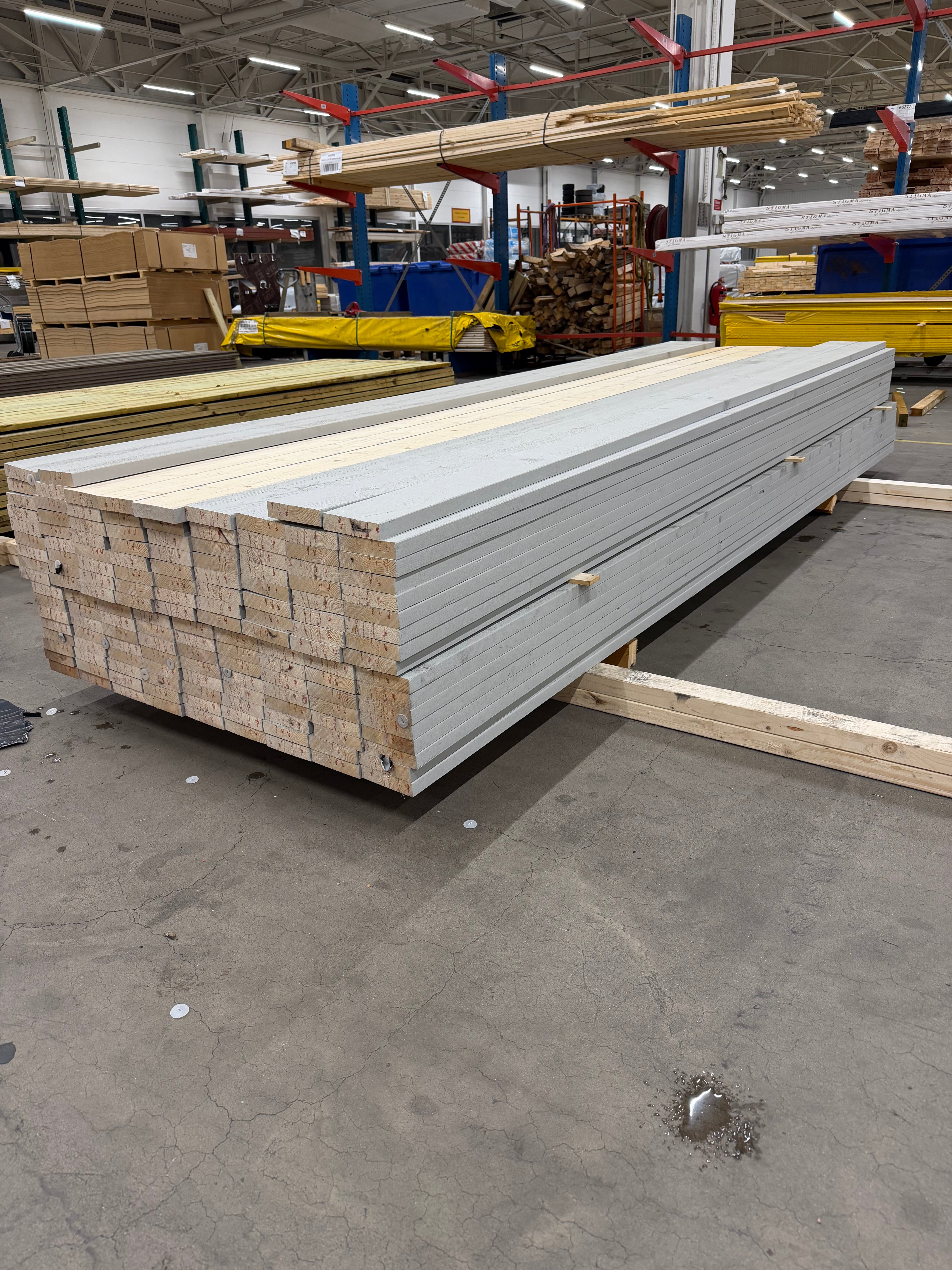 Paket Finsågad Panel 28x120 mm – 148 st 3.60m Grå