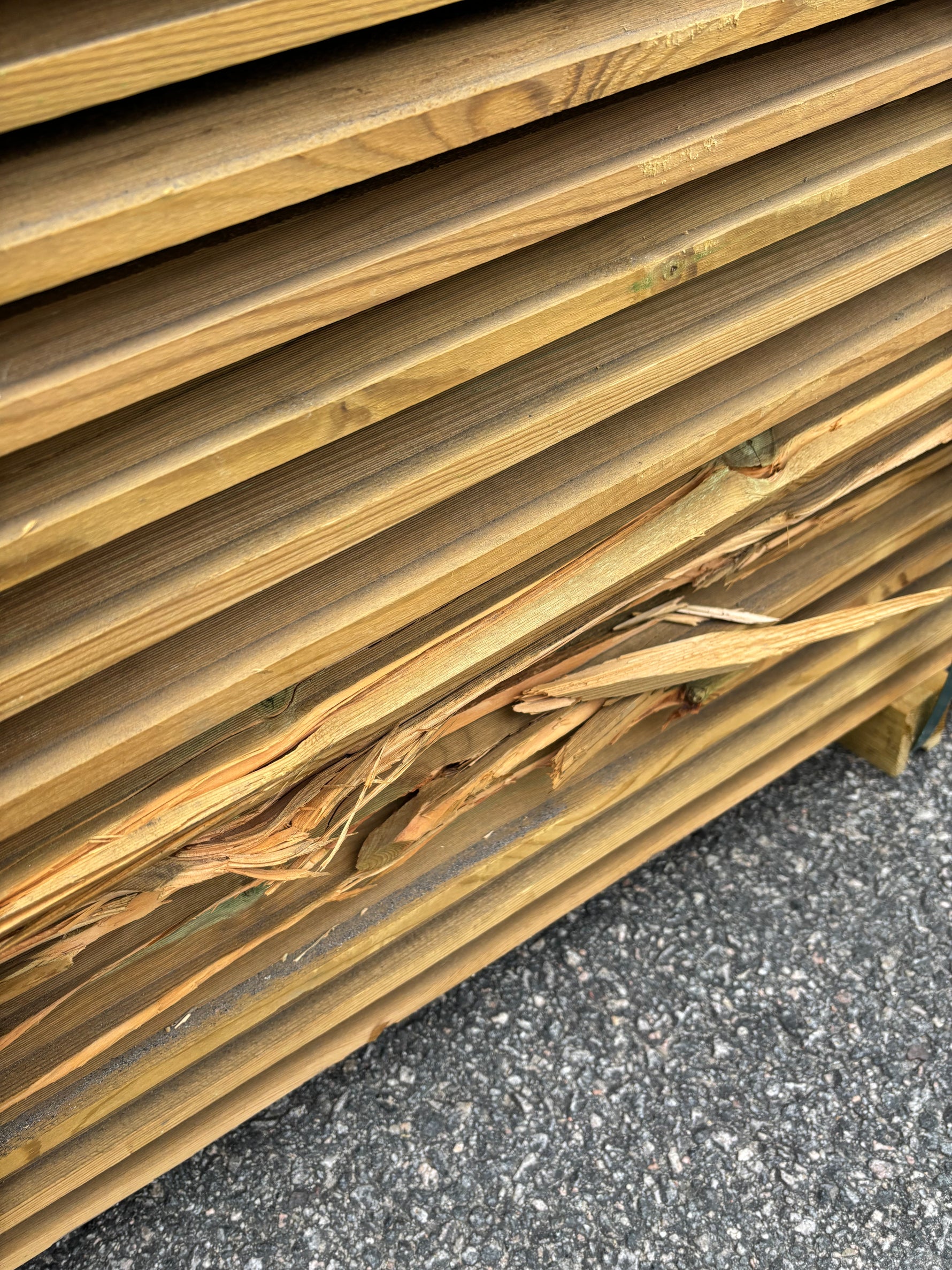 Paket Tryckimpregnerad Ytterpanel Enkelfas Halvspont 22x145mm – 118st
