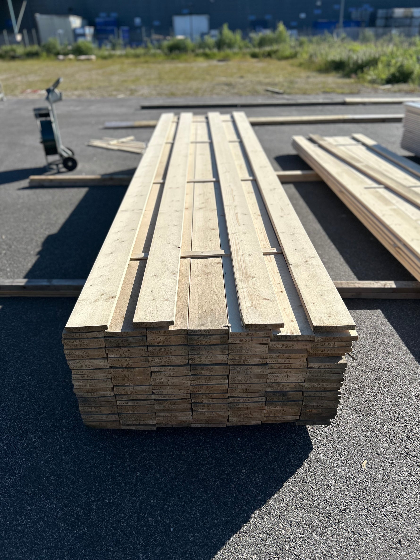Paket Finsågade Brädor 22x145mm, 151st 4.80m Obehandlad