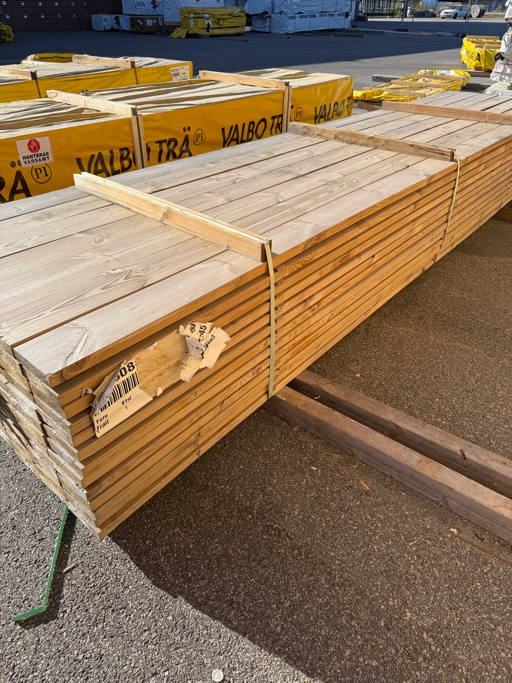 Paket Tryckimpregnerad Trall 34x145mm 4,50m 91st- Furu