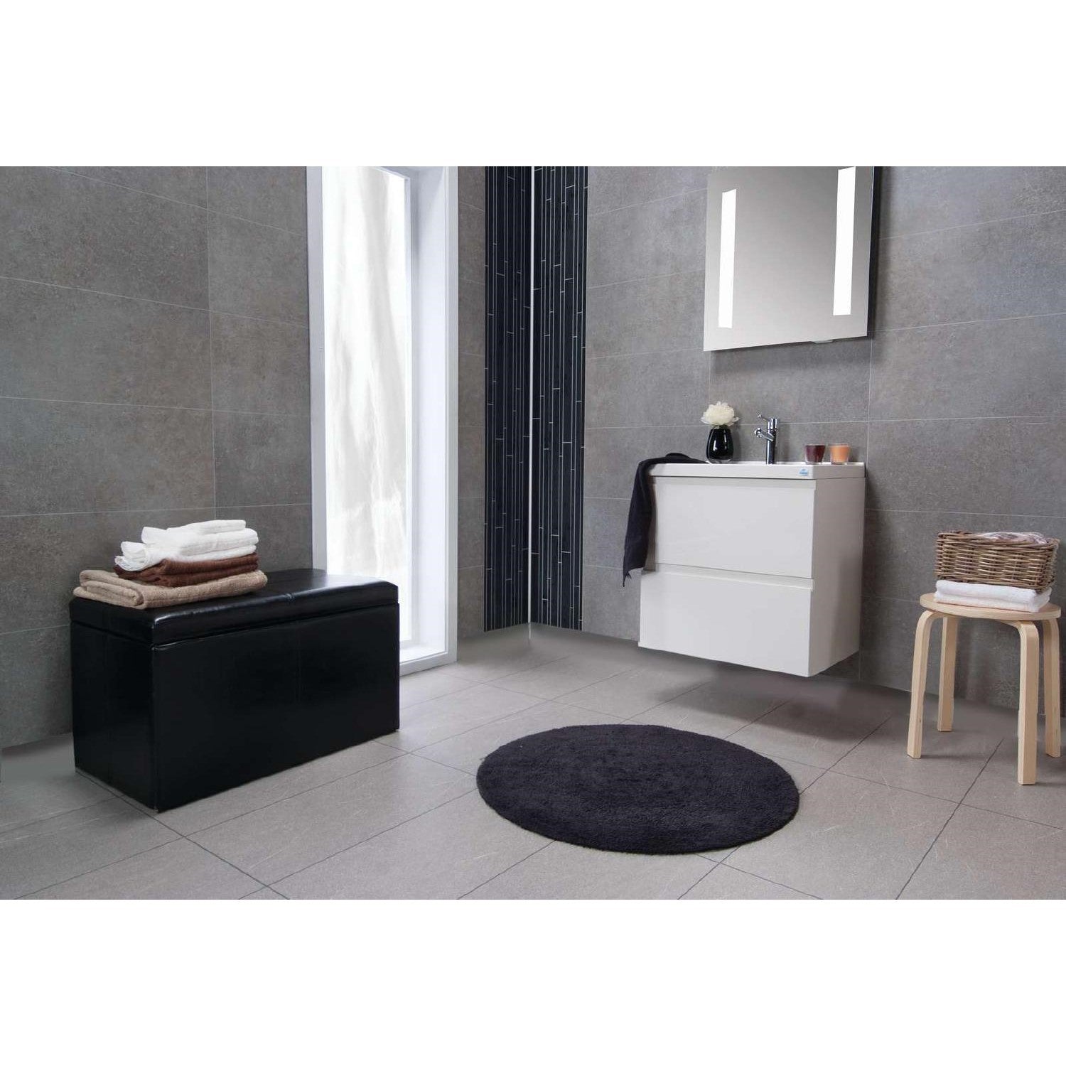 Parti 16st VÅTRUMSSKIVA FIBO 1066-ME88 C 11X320X2400 BLACK CONCRETE paket