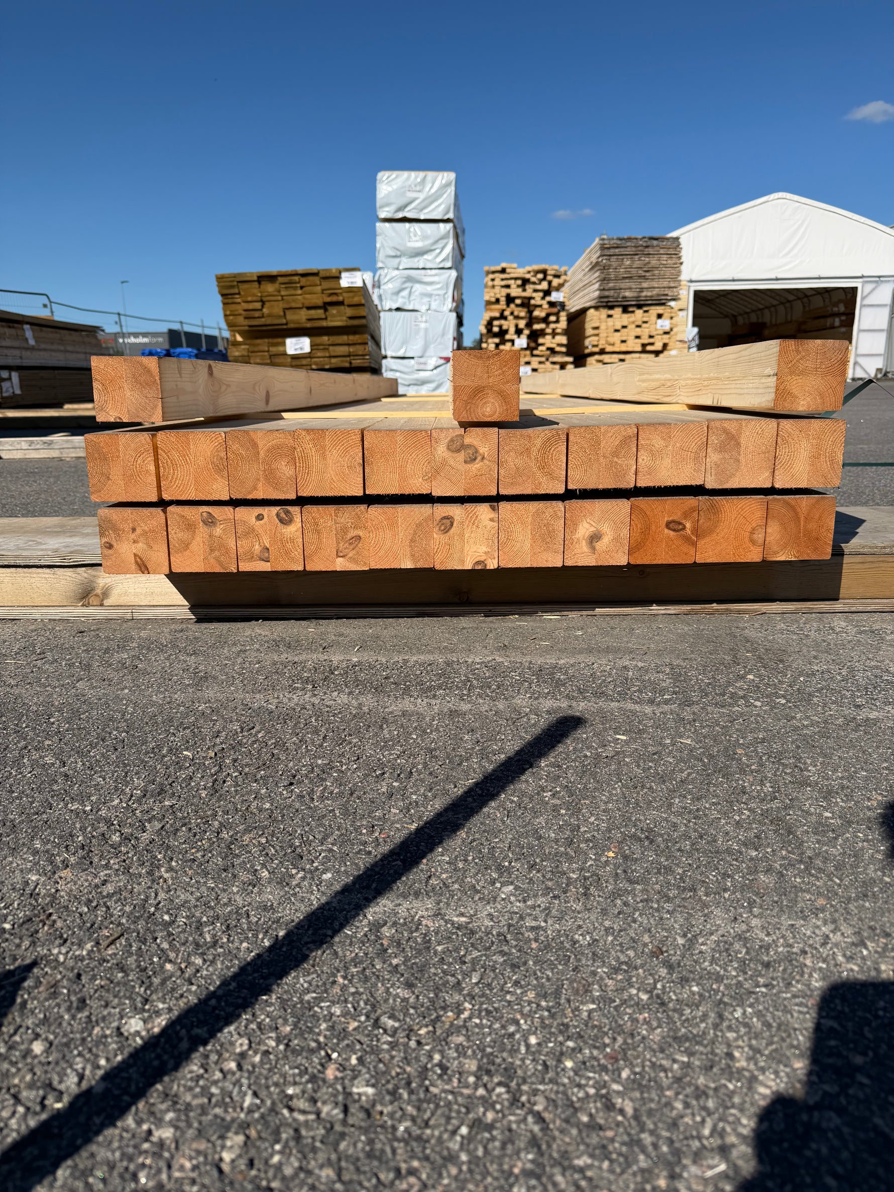 Paket Stolpar 92x92mm 4.18m, 25 st Limträ