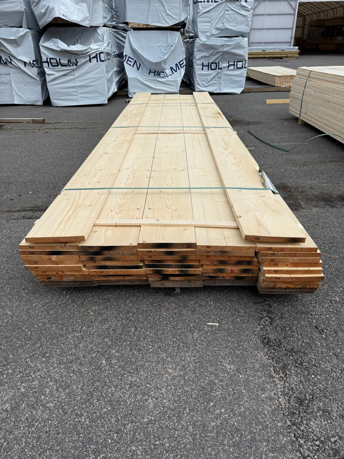 Paket Finsågade Brädor 22x220 mm – 4,20 m 52st (Obehandlad)