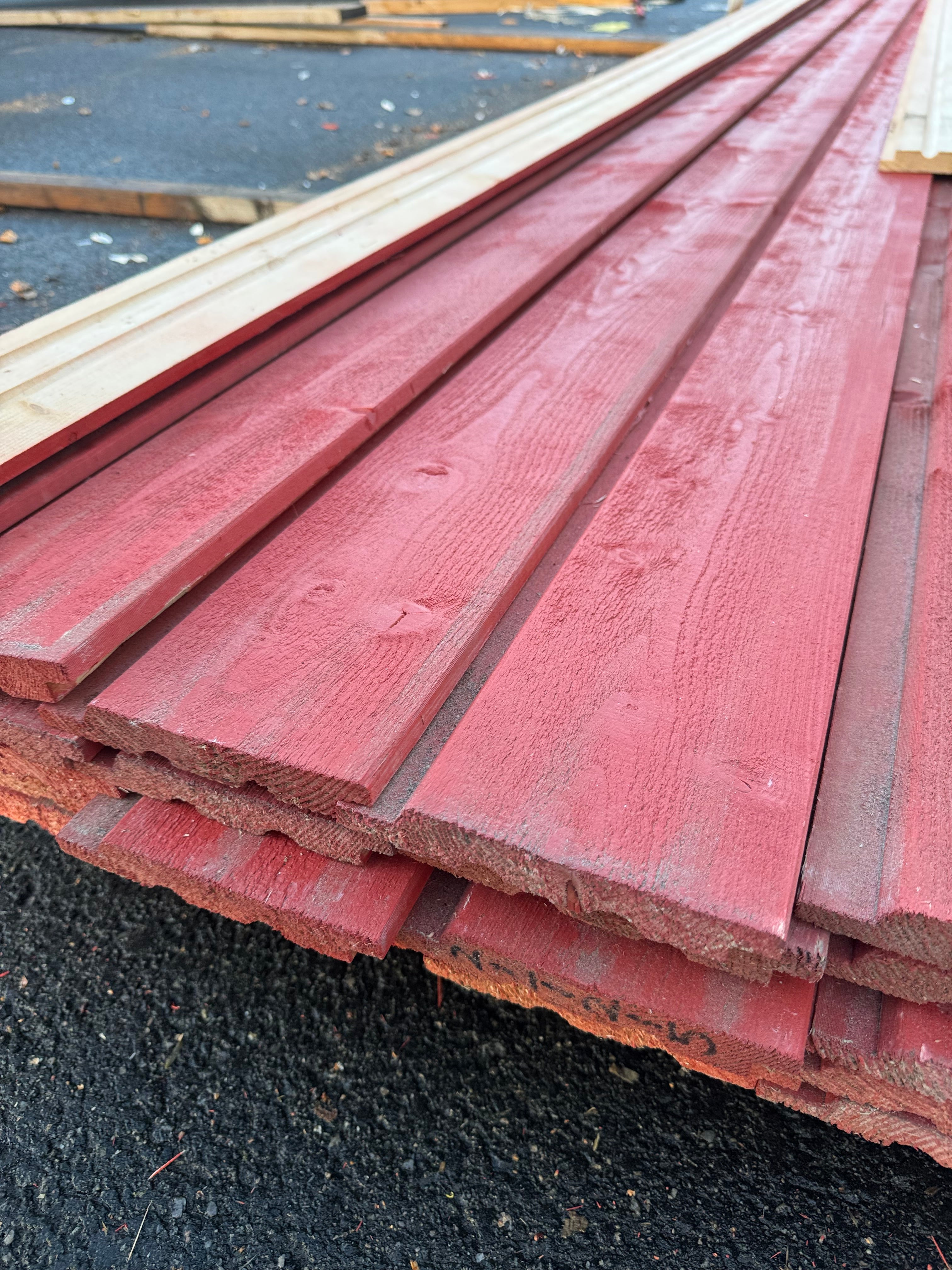 Paket Ytterpanel Falsad Enkelfas 21x147 mm – 38 st Röd