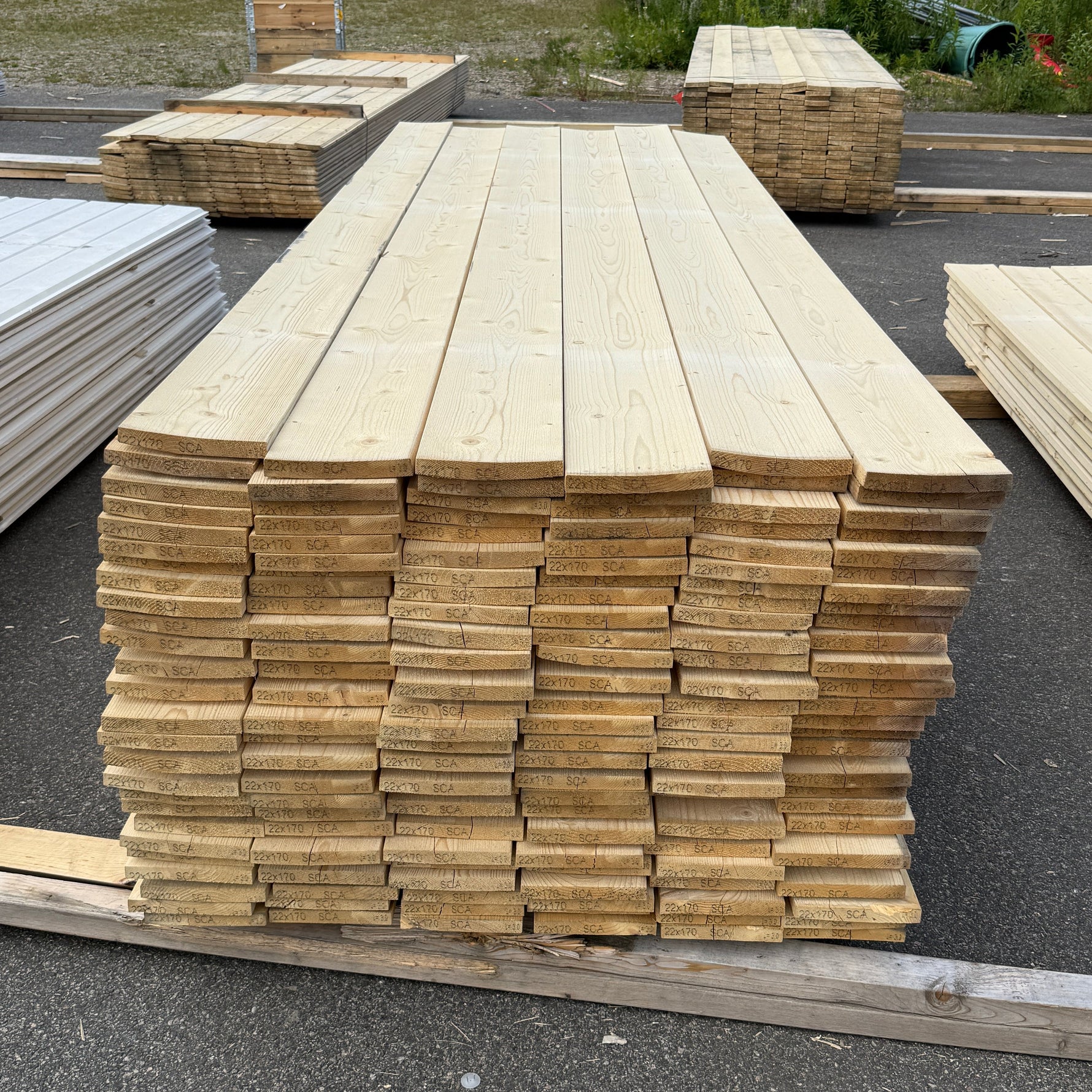 Paket Finsågade Brädor 22x170mm, 156st 3.0m- Obehandlade