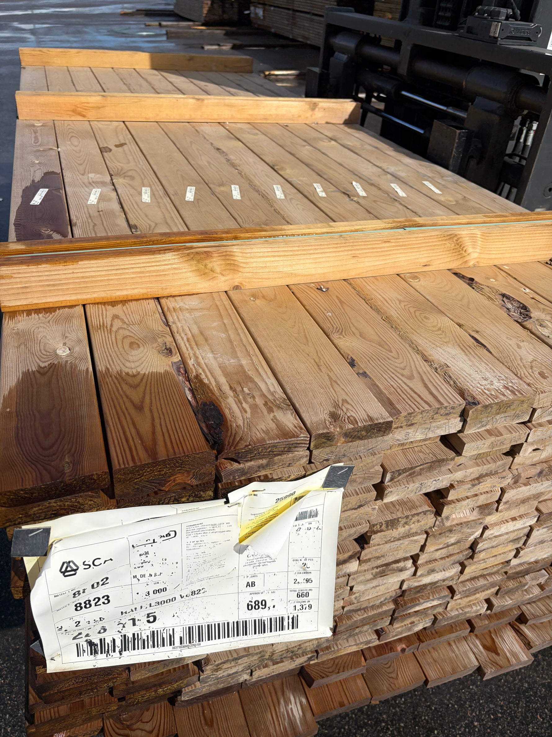 Paket Tryckimpregnerad Trall 22x95 mm – 3,00 m 220 st