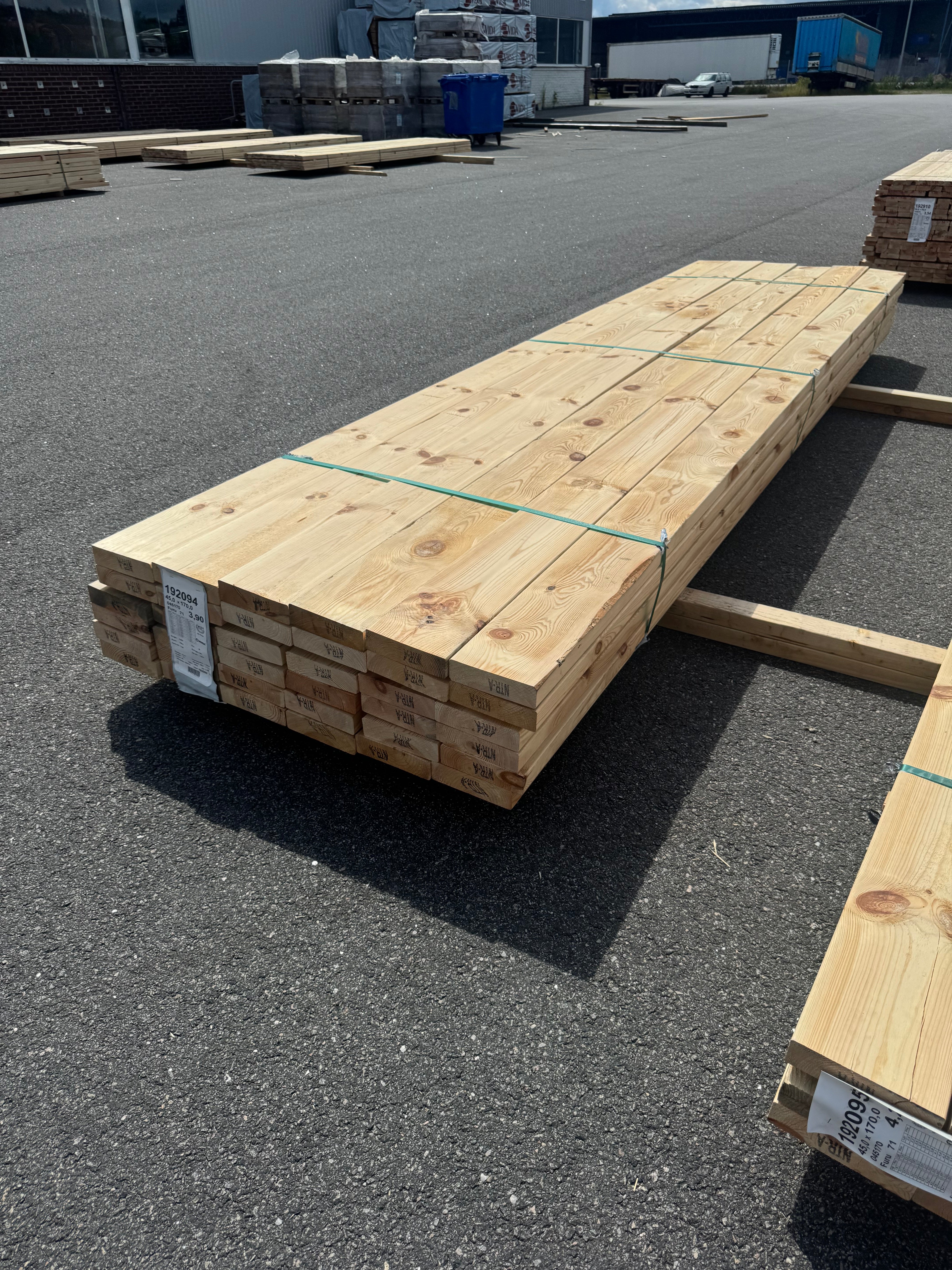 Paket Reglar 45x170 – 36 st (3,90 m, furu)