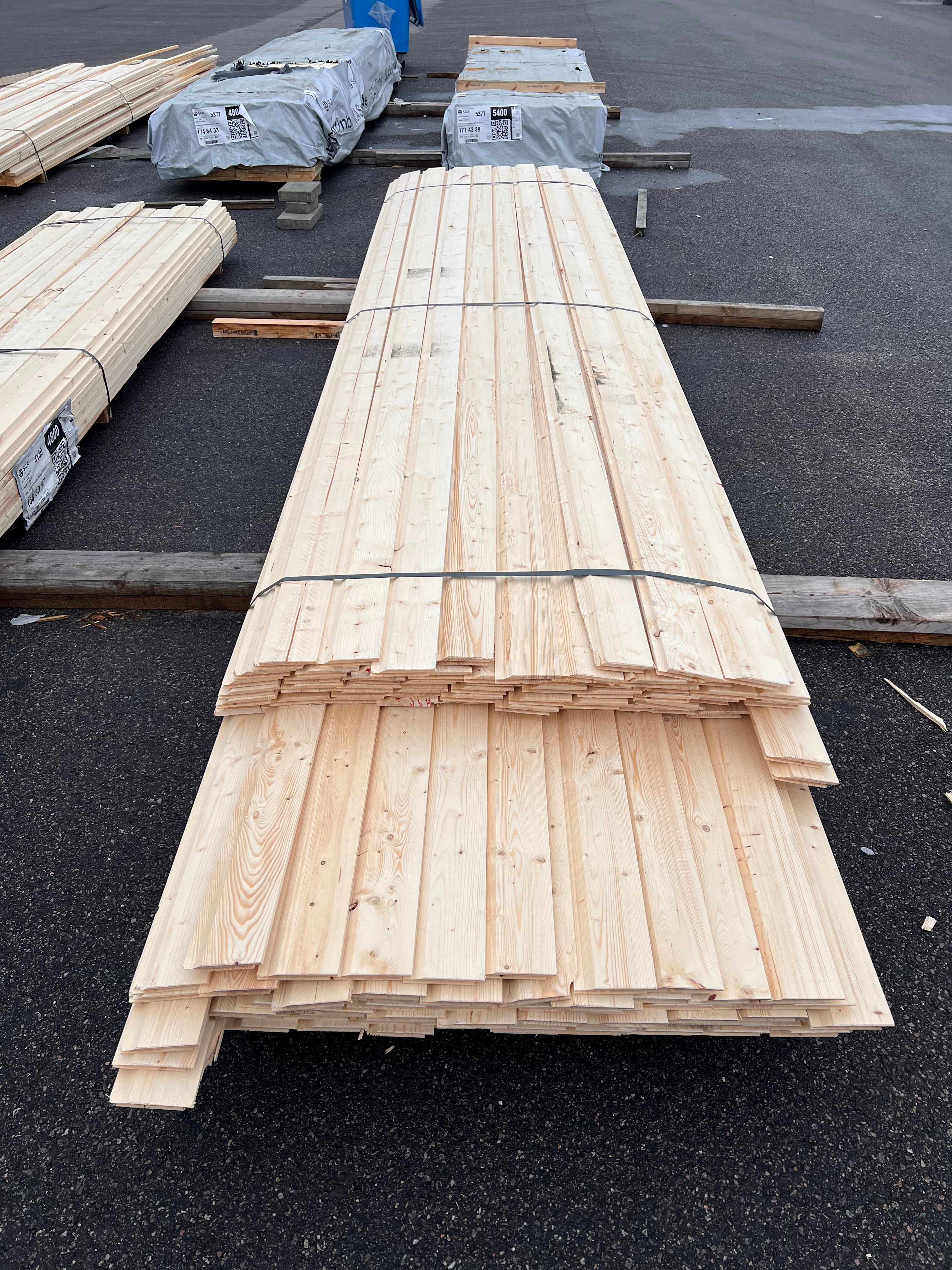Paket Ytterpanel Enkelfas 22x120mm 160 st 4,2-4,80m (B-Sortering)