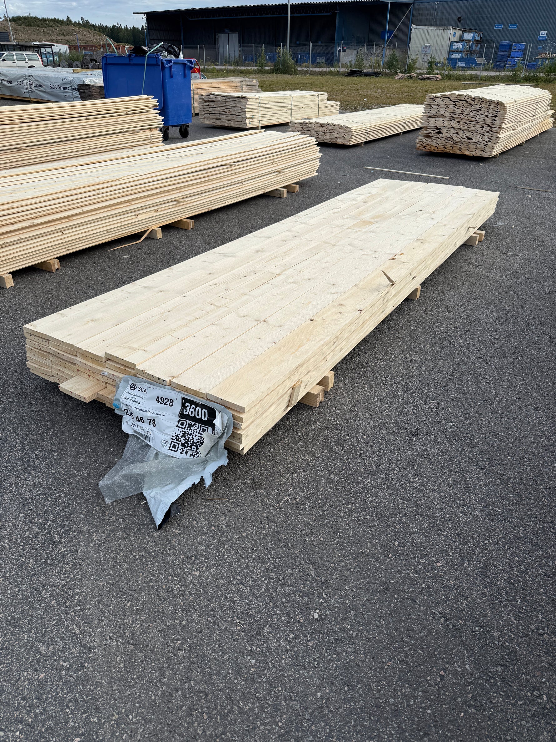 Paket Finsågade Brädor 22x145 mm – 3,60 m (Andra sortering)