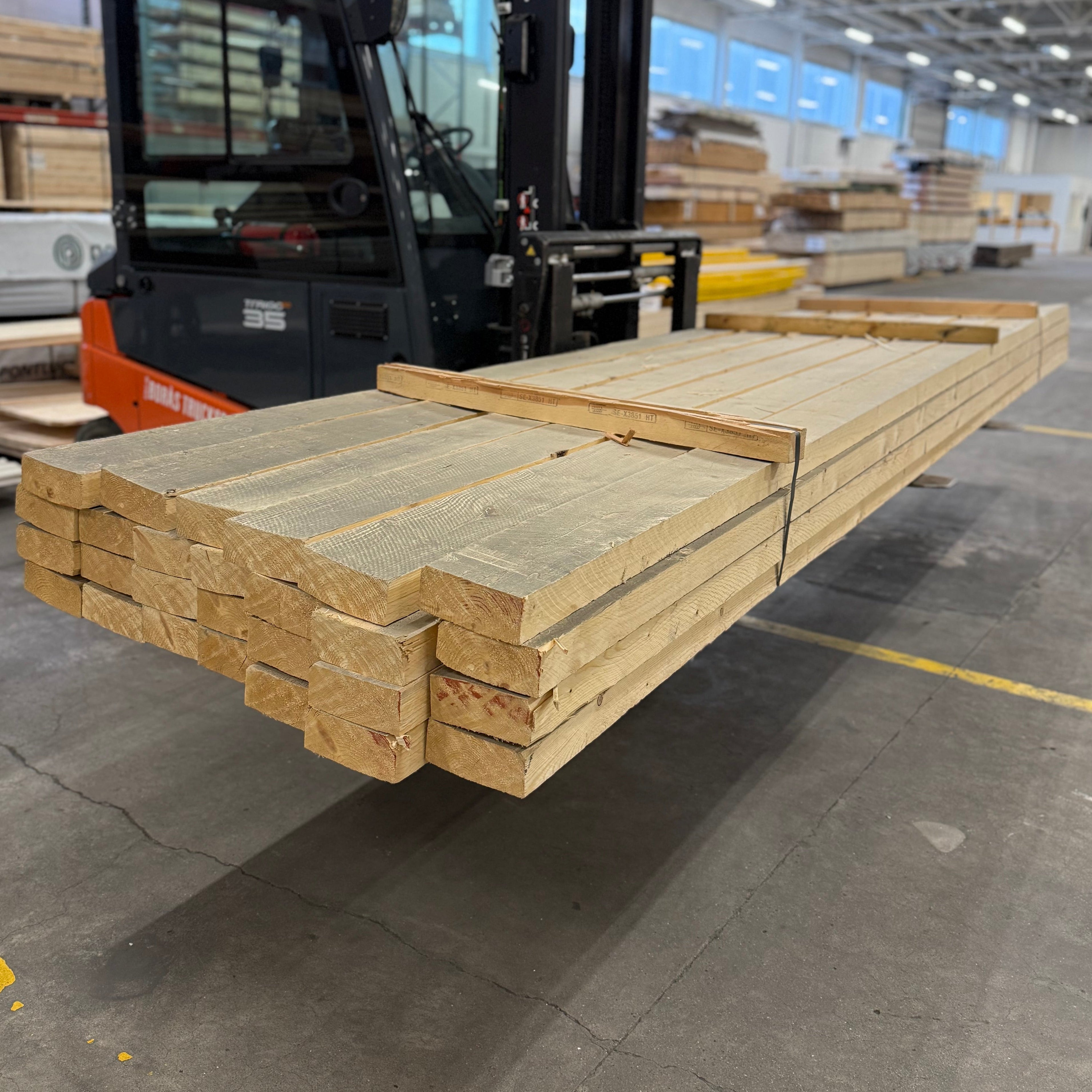 Paket Ohyvlade Reglar 63x150mm, 27st 5,1m - Spirec