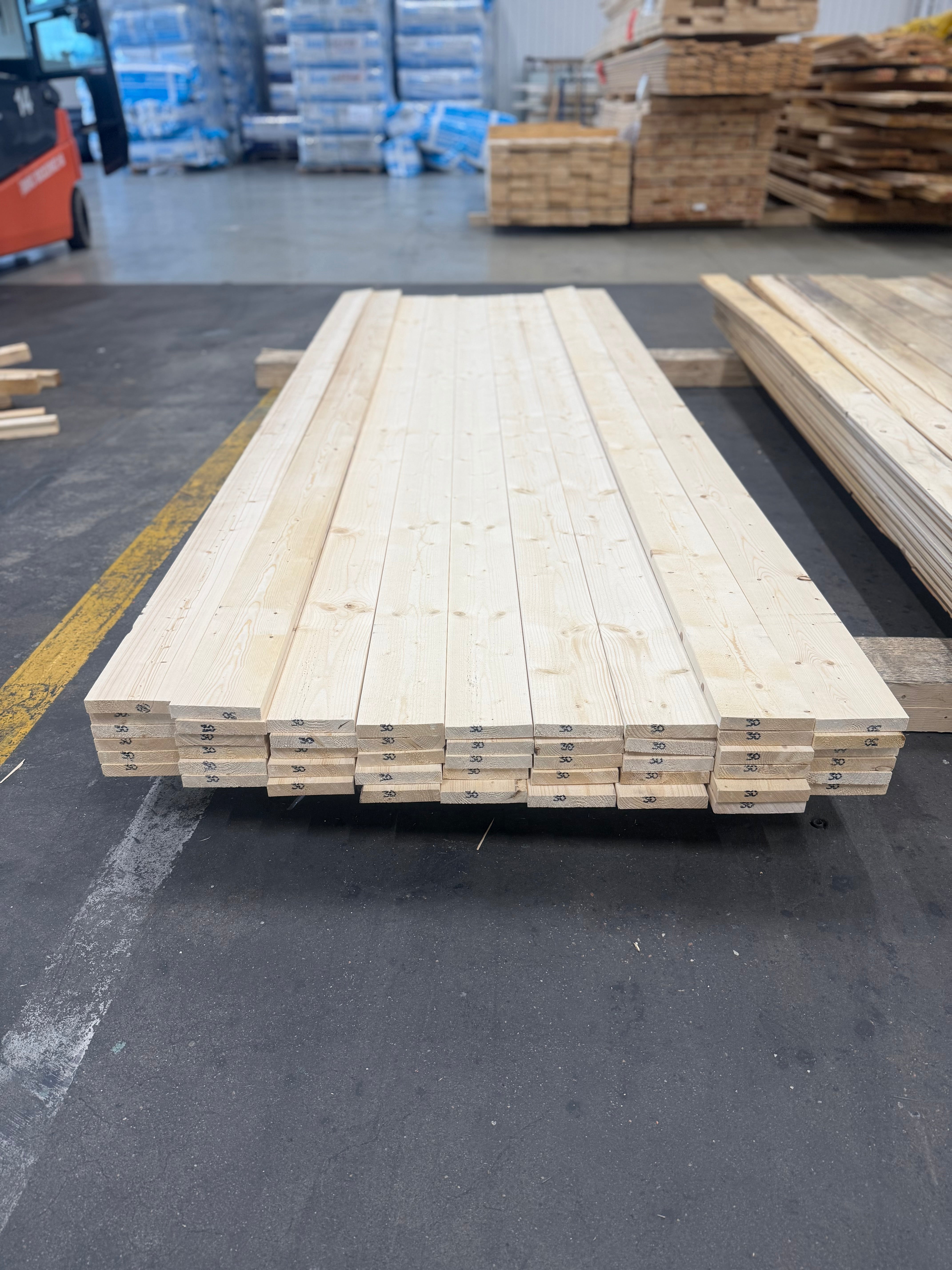 Paket Finsågade Brädor 22x120mm 50st 3.0m