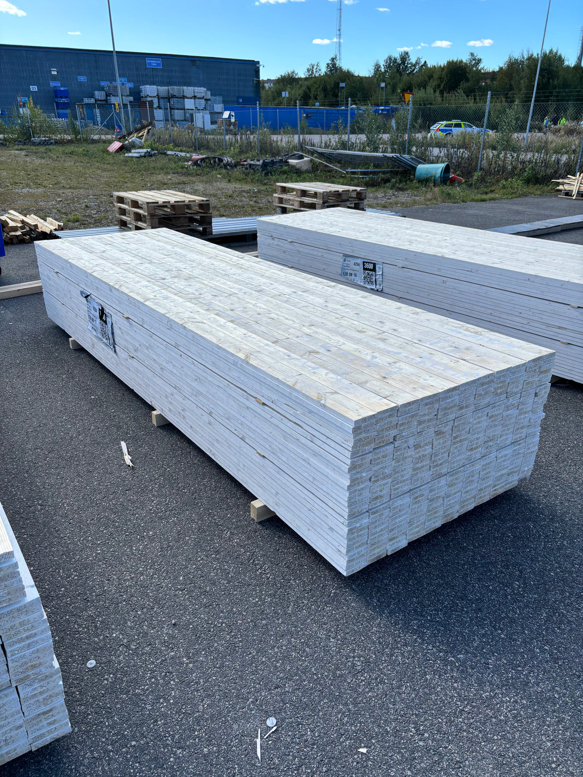 Paket Finsågade Brädor 22x95mm 3,60m 286st Vit Mellanstruken
