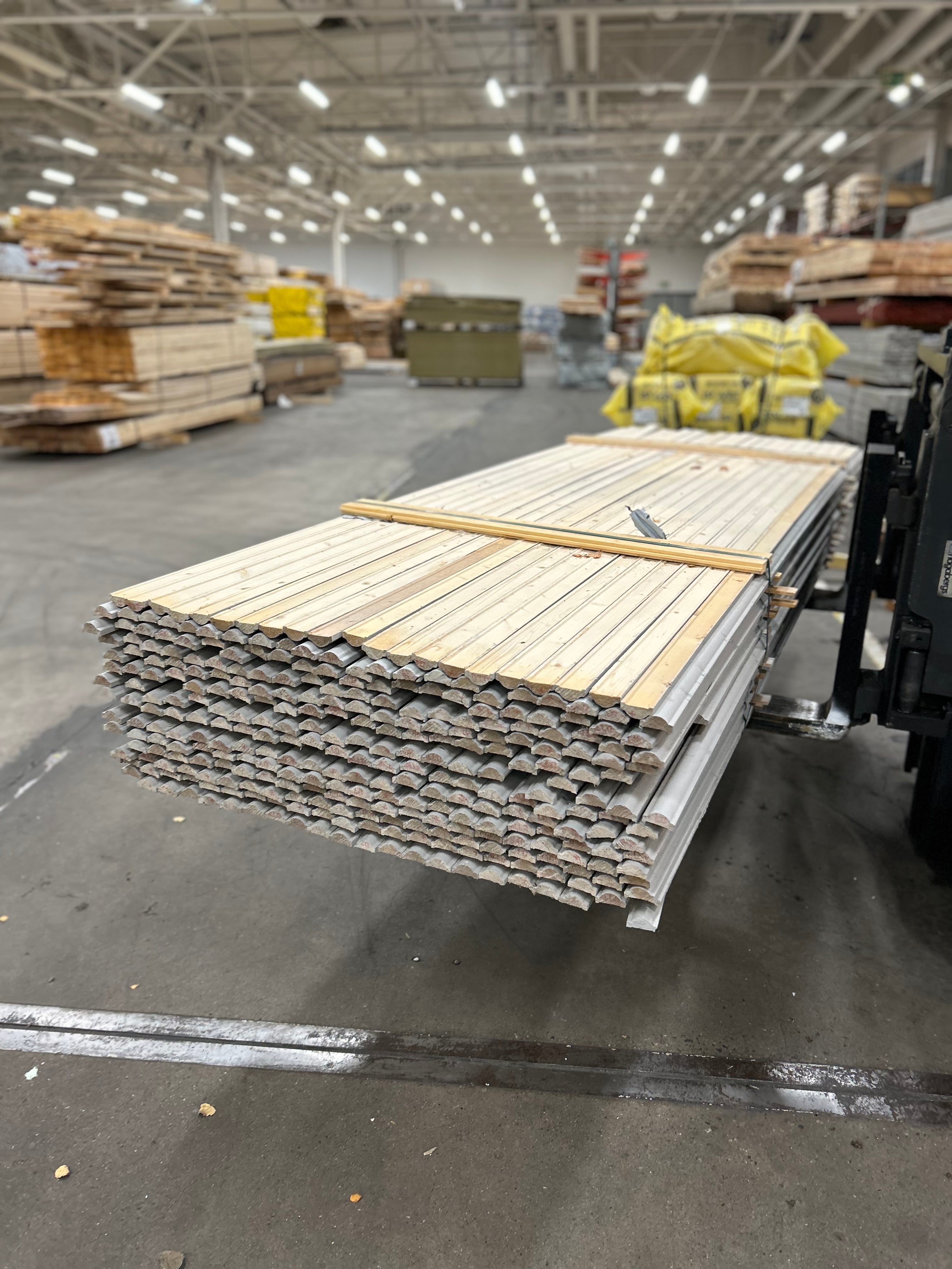 Lockläkt Hattläkt 22x45 mm – 3,0 m Grå