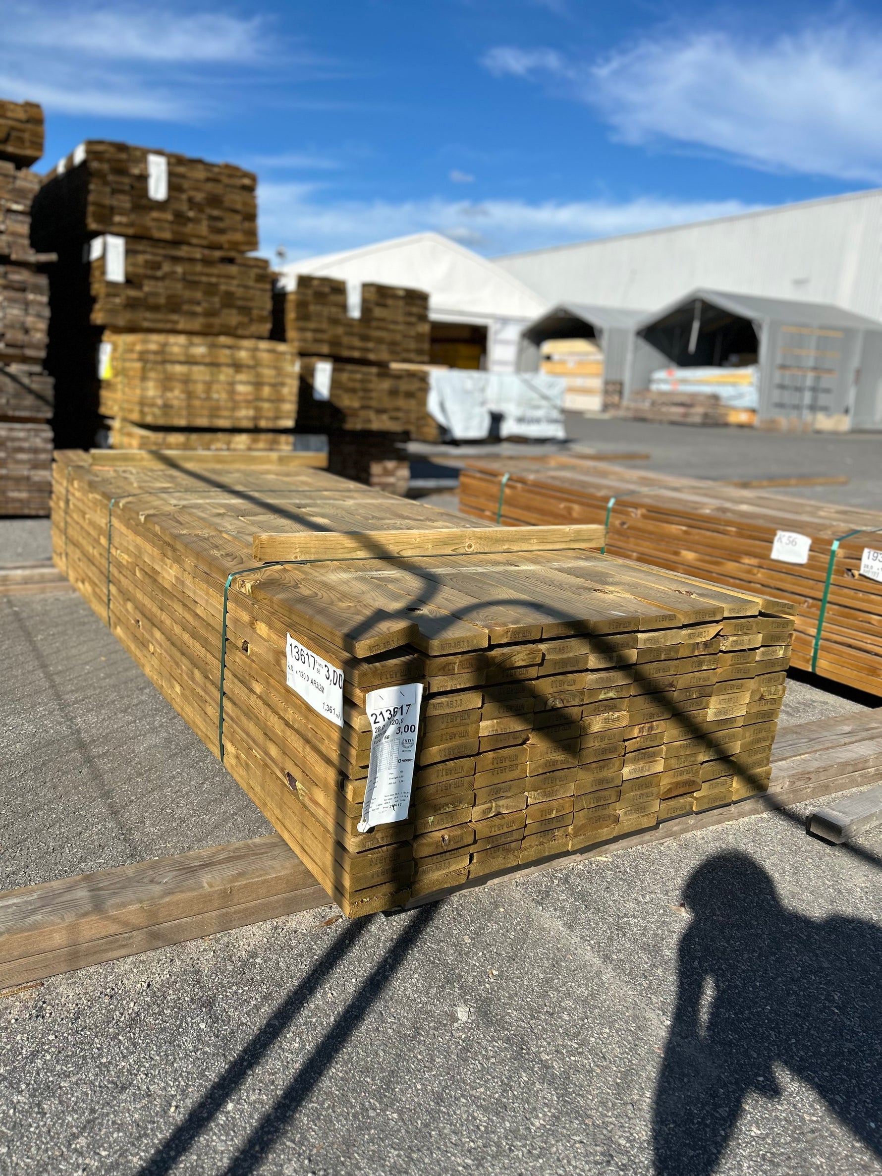 Paket Tryckimpregnerad Trall 28x120mm 3,00m 135st B-Sortering