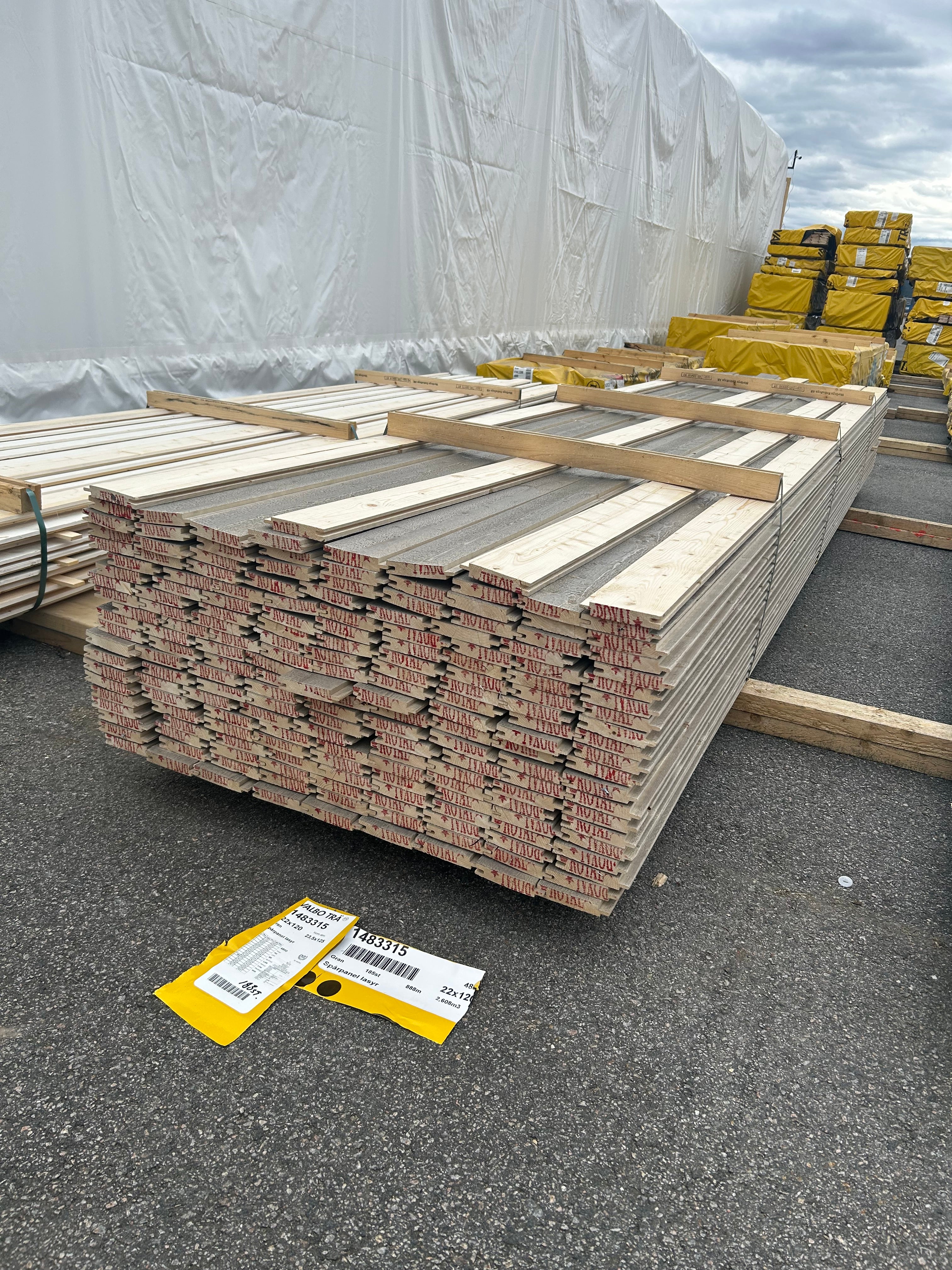 Paket Spårpanel 22x120 mm – 183 st (4,80 m)