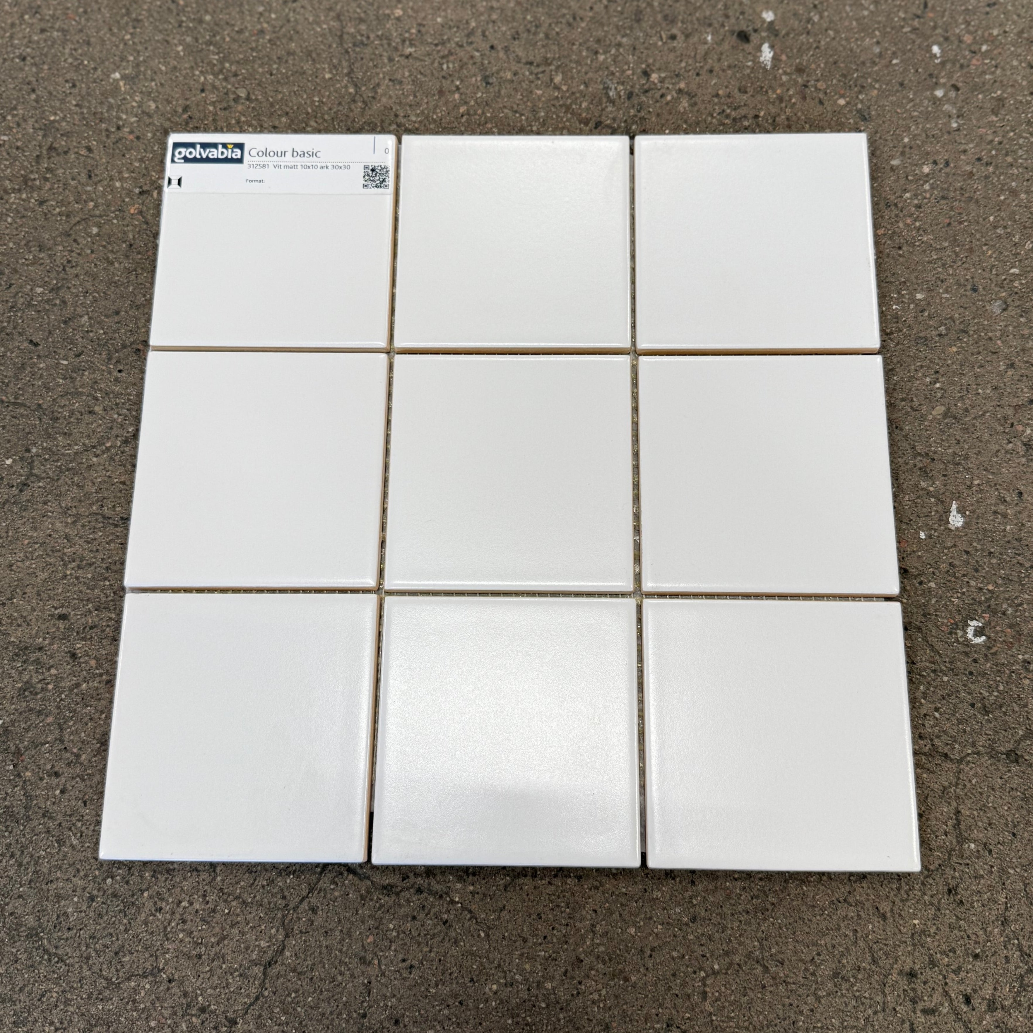 Kakel Plattor-  Vit Matt, 10x10
