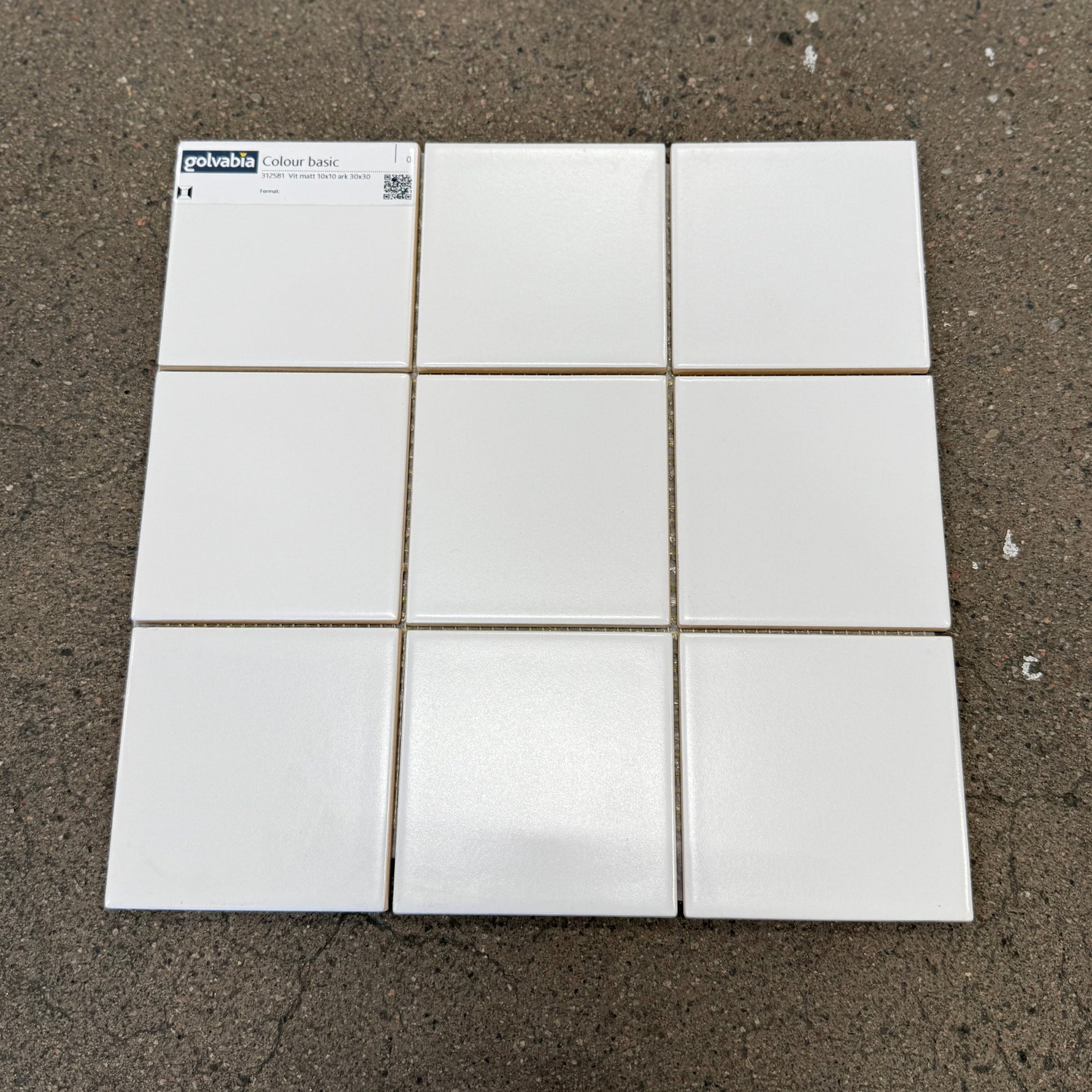 Kakel Plattor-  Vit Matt, 10x10 - Spirec