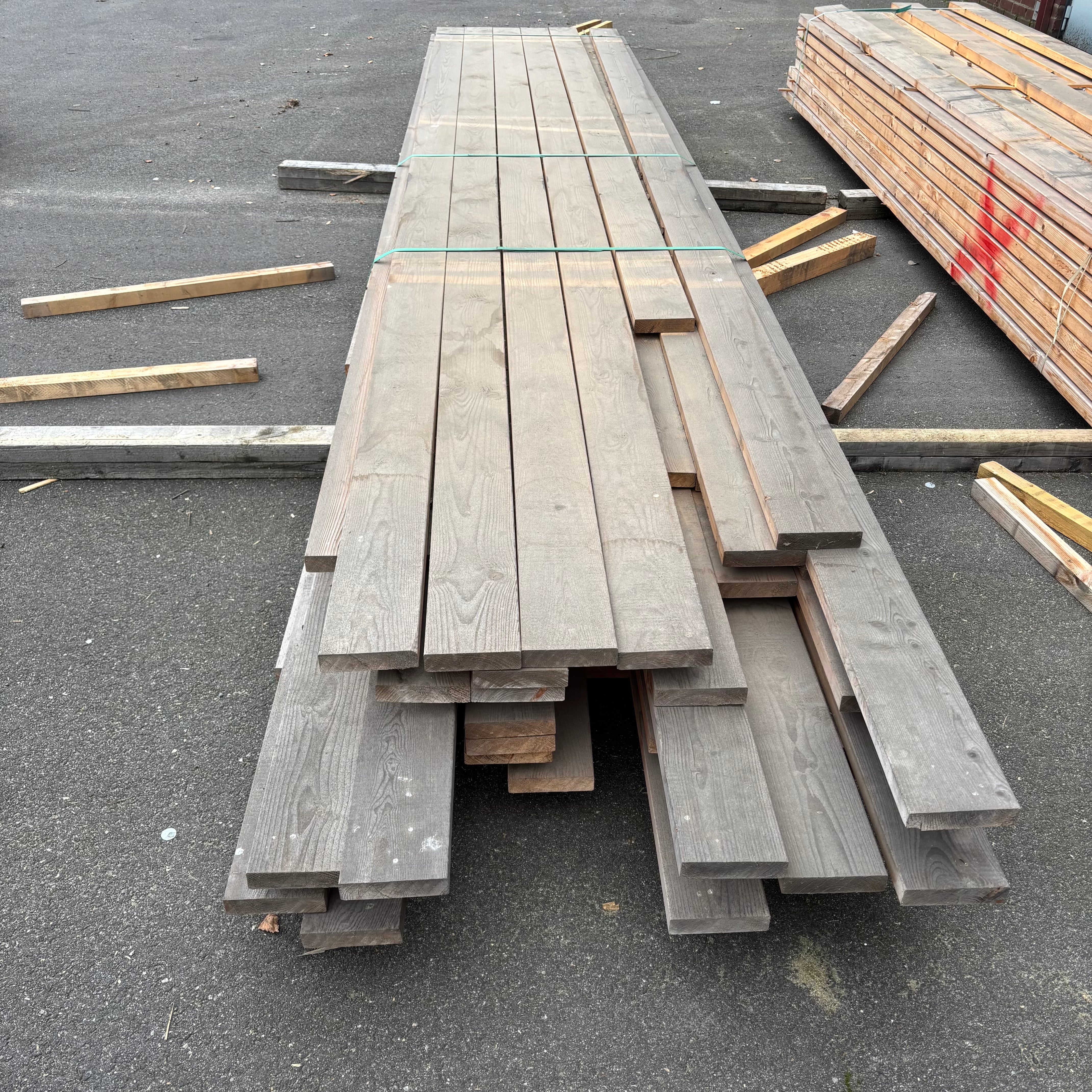 Paket Brädor Rundhyvlad 34x145mm – 69 st (3,9–5,4 m, Obehandlad)