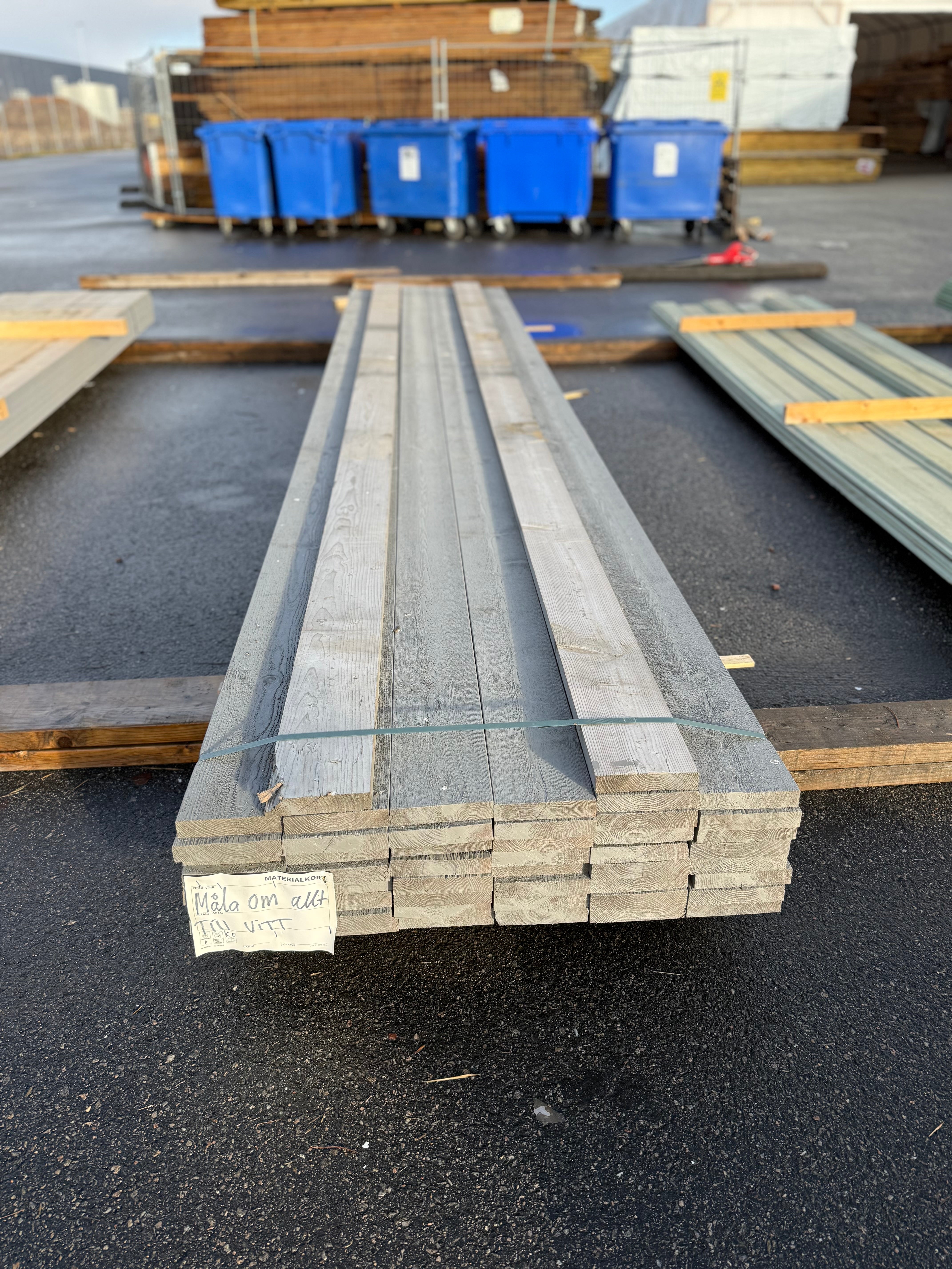 Paket Finsågad Bräda 28x145 mm – 19 st (4,80 m, Målad NCS S 6500-N)