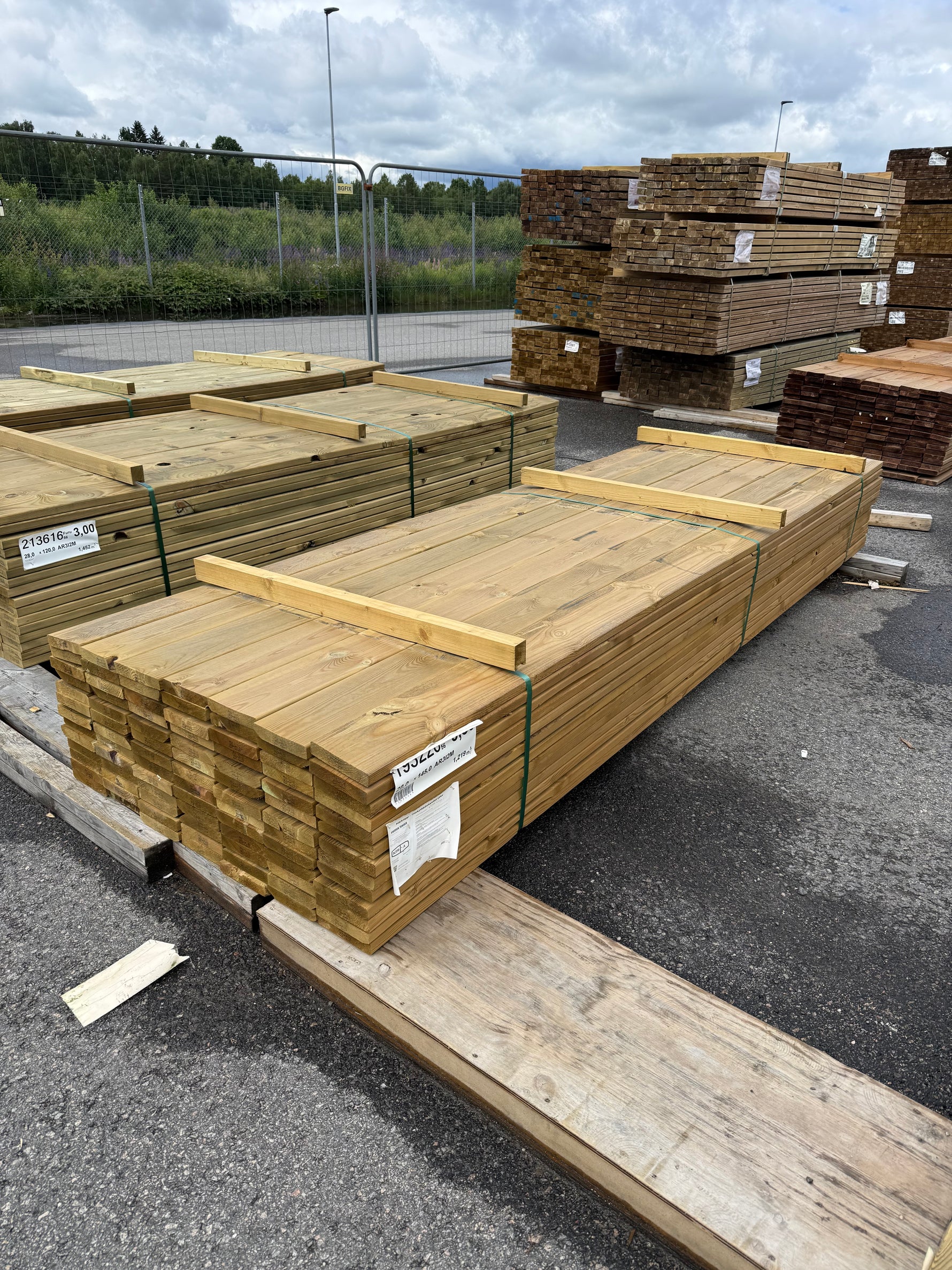 Paket Tryckimpregnerad Trall 28x145mm 3.30m 91st B-Sortering