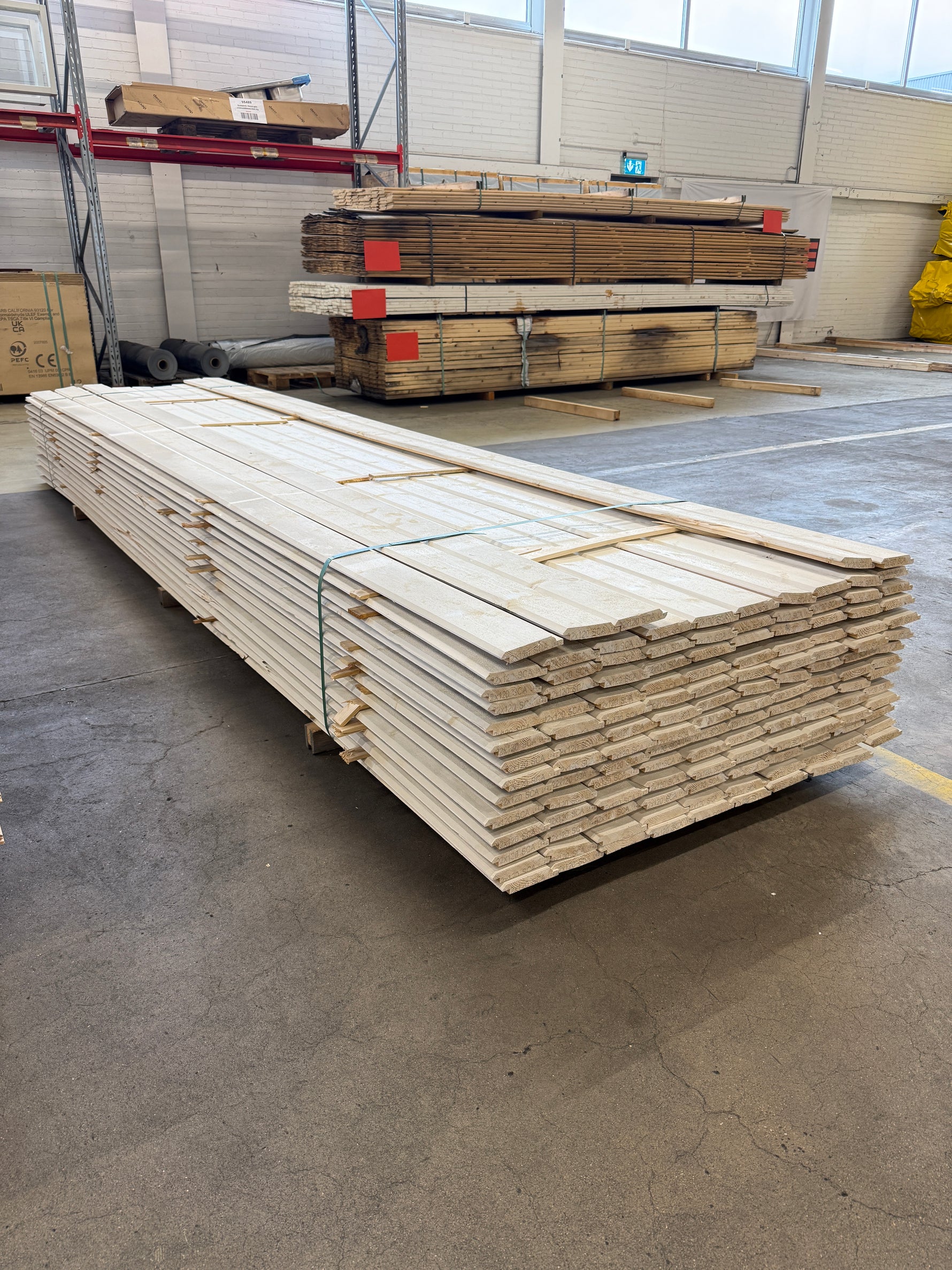 Paket Dubbelfas Halvspont 22x120mm, 135st 4,20m- Grundmålad