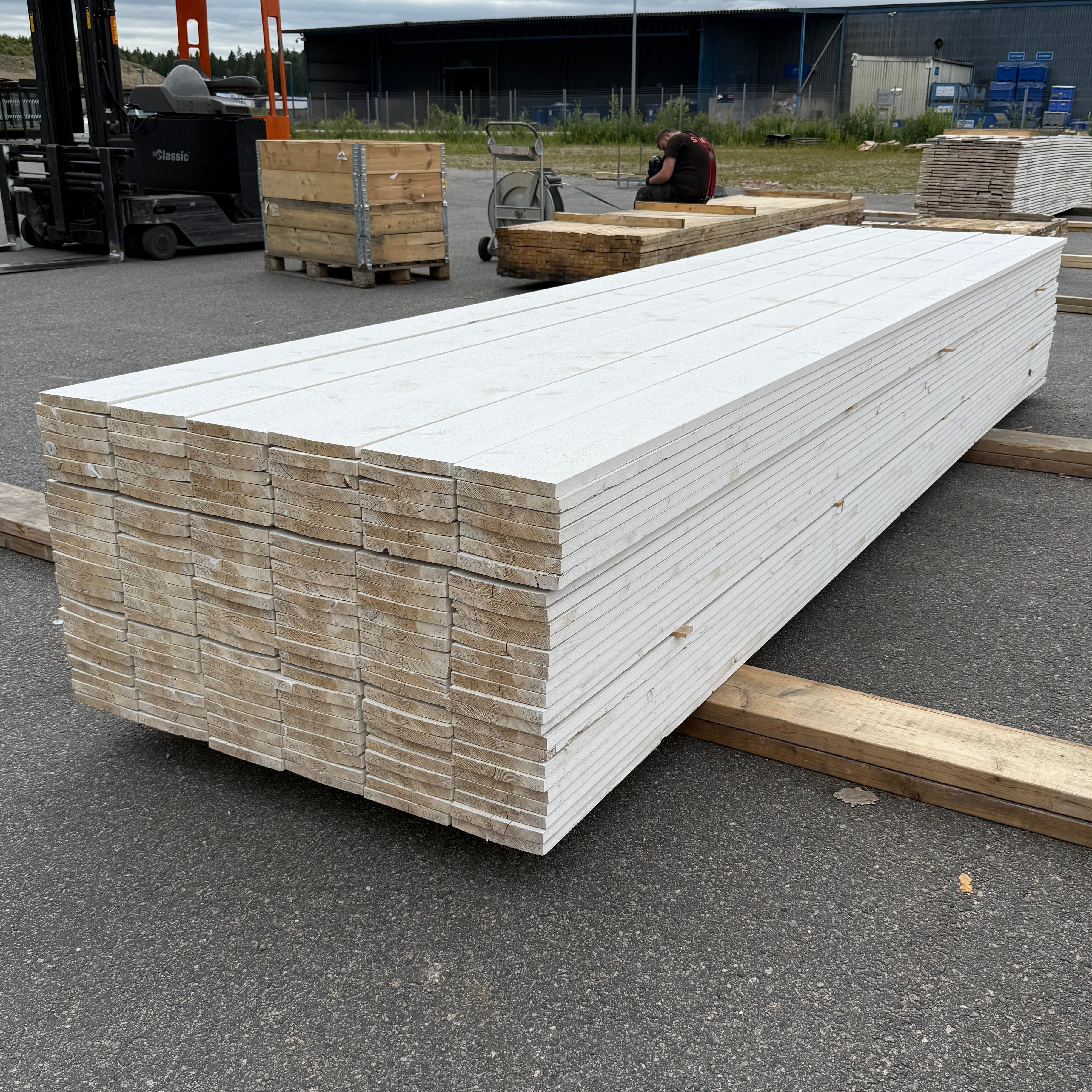 Paket Finsågade Brädor 22x170mm 4.20m 156st Mellanstruken