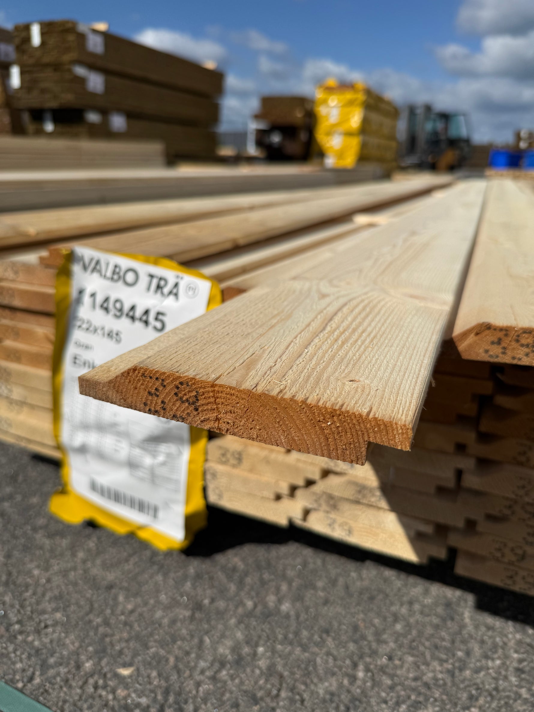 Paket Ytterpanel Enkelfas Fals 22x145mm 3.90m 75st