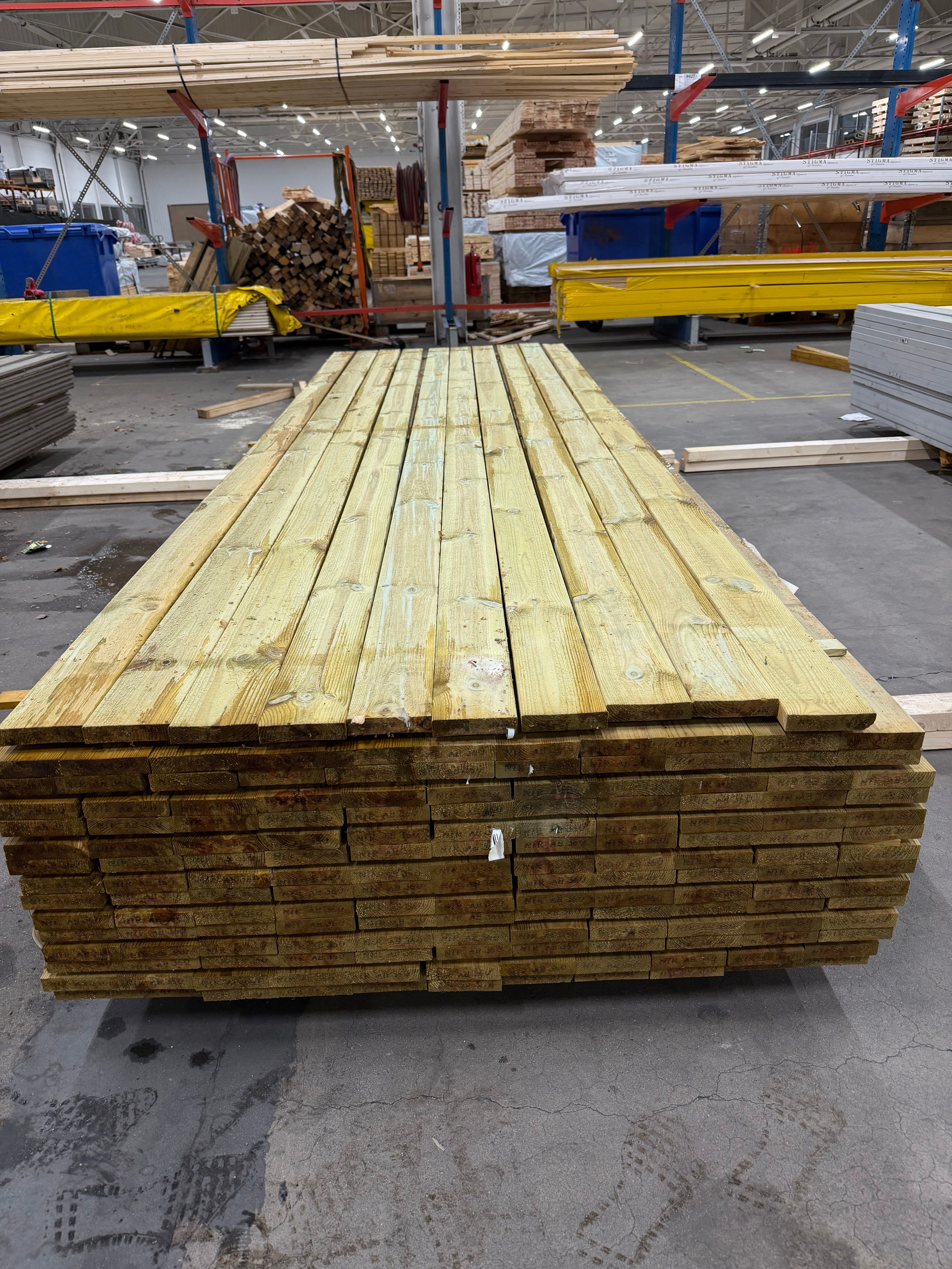 Paket Finsågad Panel 22x95 mm – 164 st Tryckimpregnerad