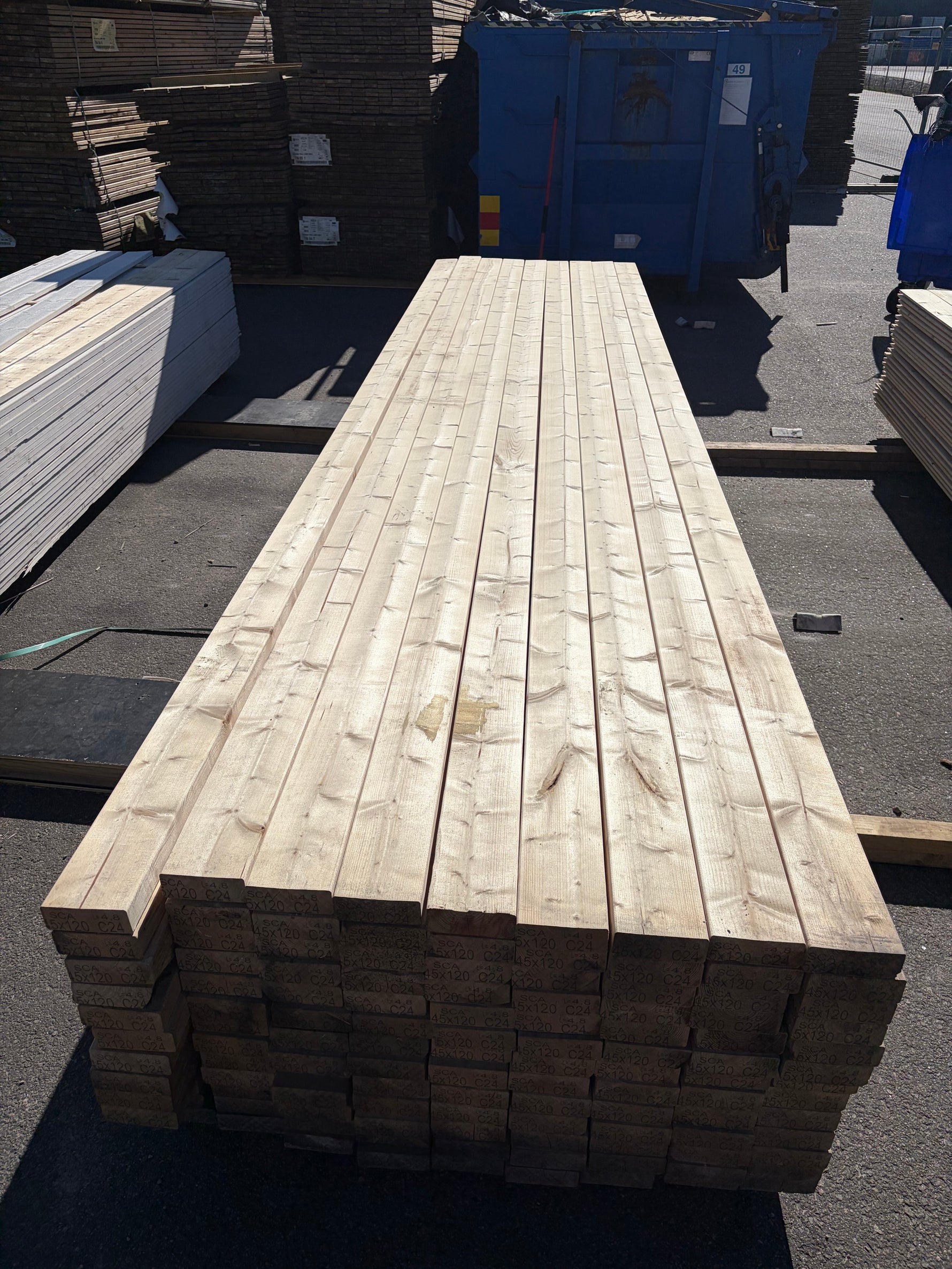 Paket Reglar 45x120mm 4,80m 117st C24 Väderbitet