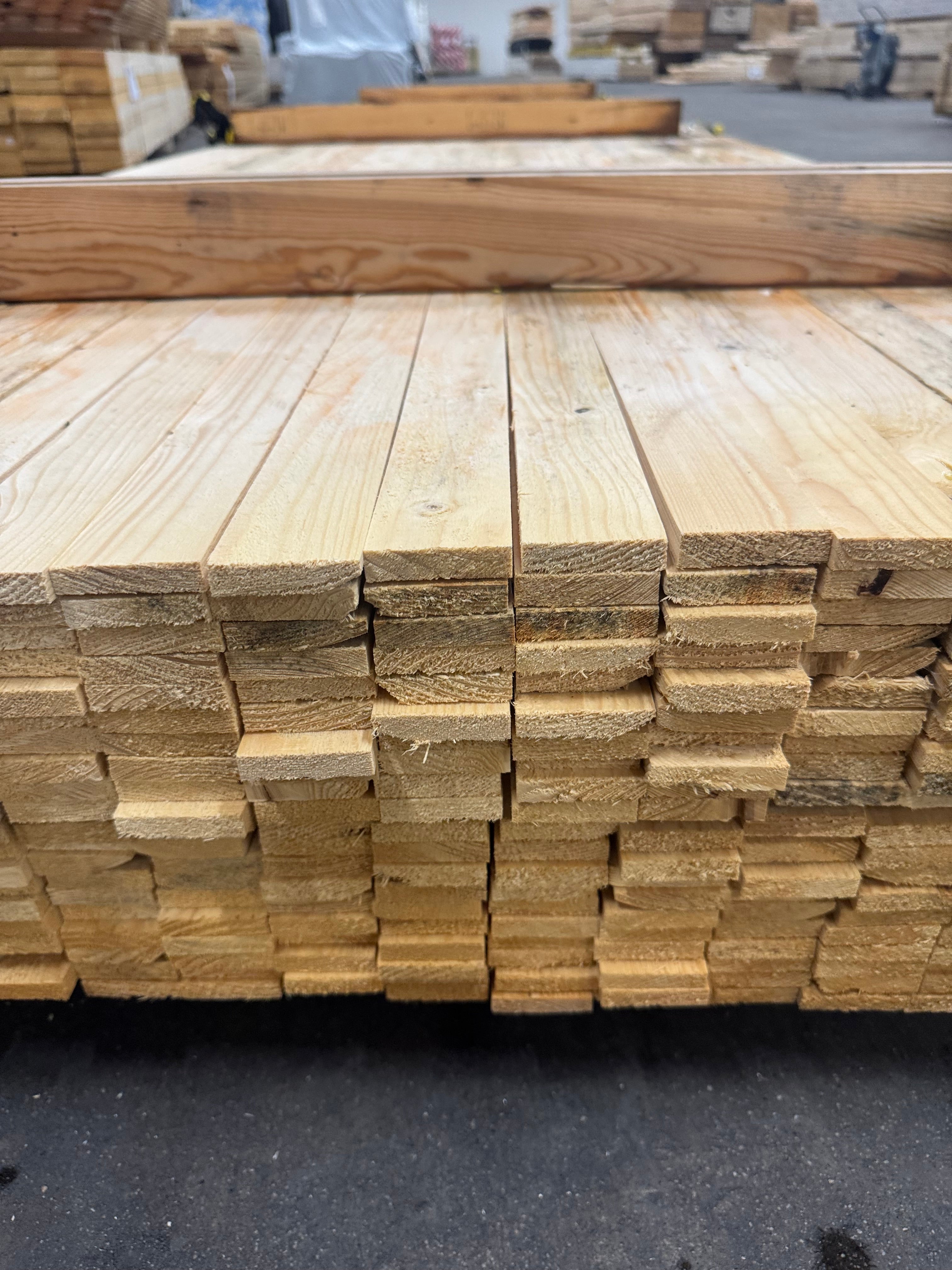 Paket Läkt 12x48mm – 440 st (4,50 m, Obehandlad Gran, Vattenskadad