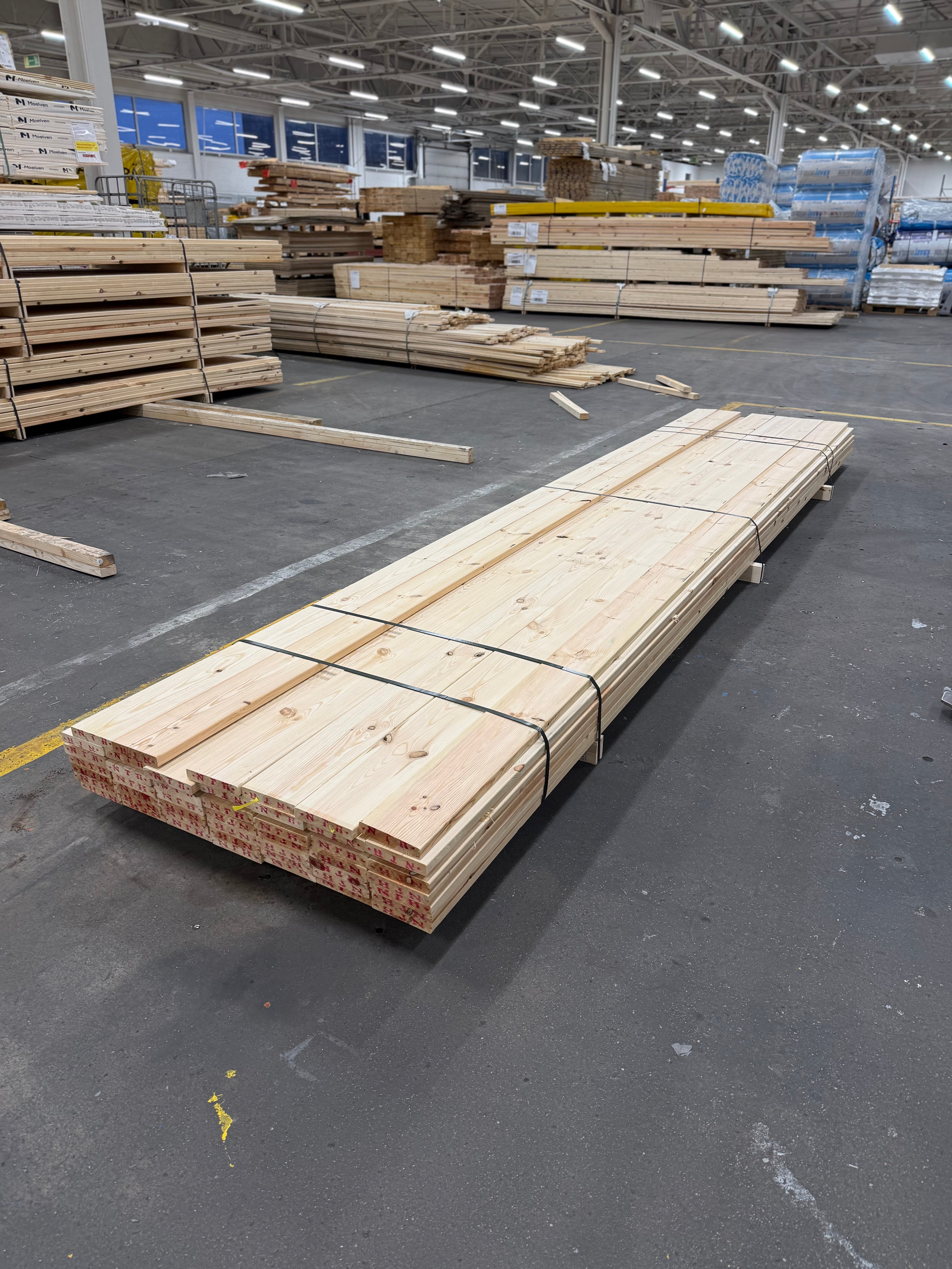 Paket Hyvlade Brädor 27x145mm 4.80m- 48st (Furu) B- sortering