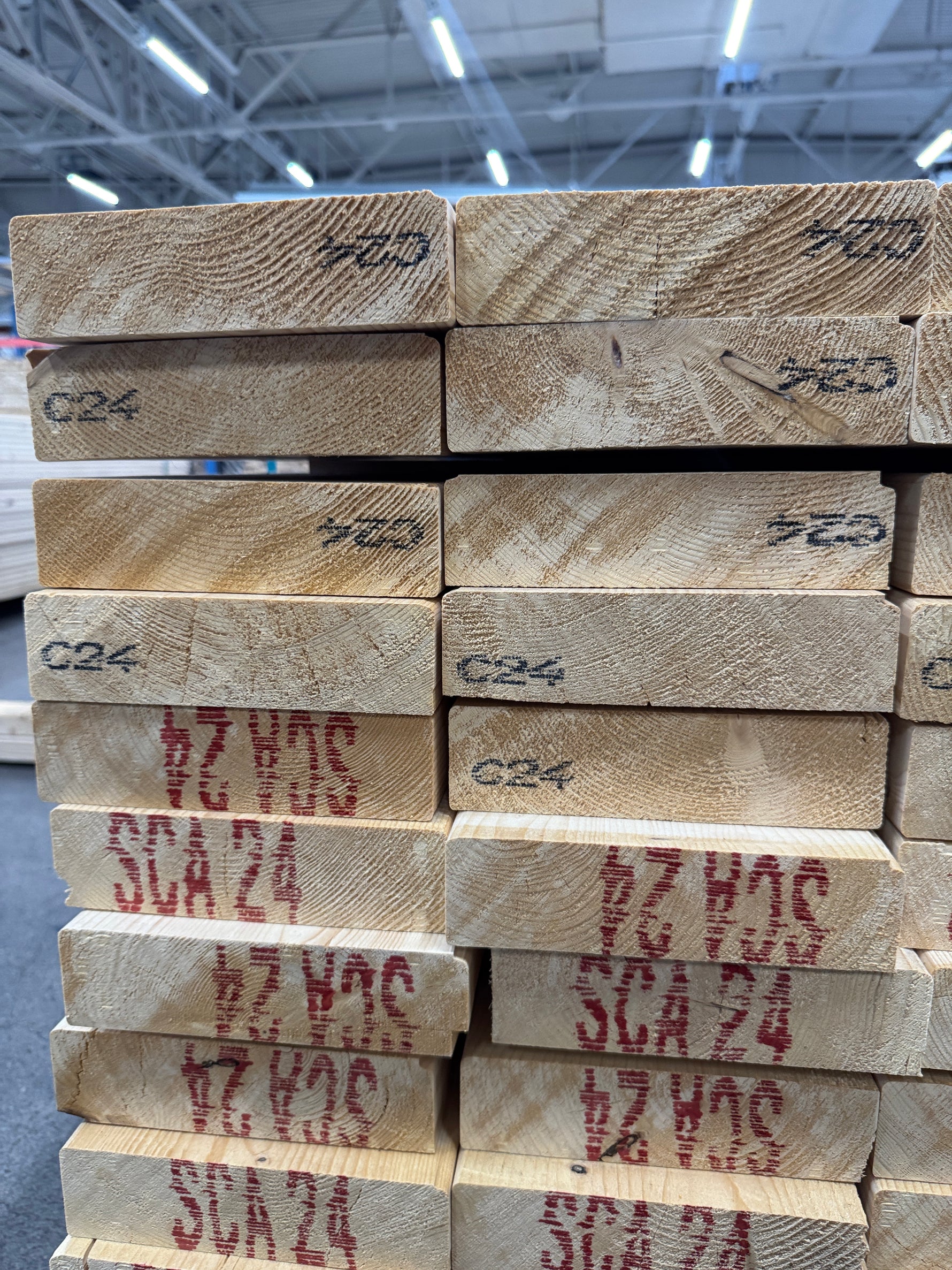 Paket Reglar 45x170mm 4,80m – 72 st C24 Felhyvlade